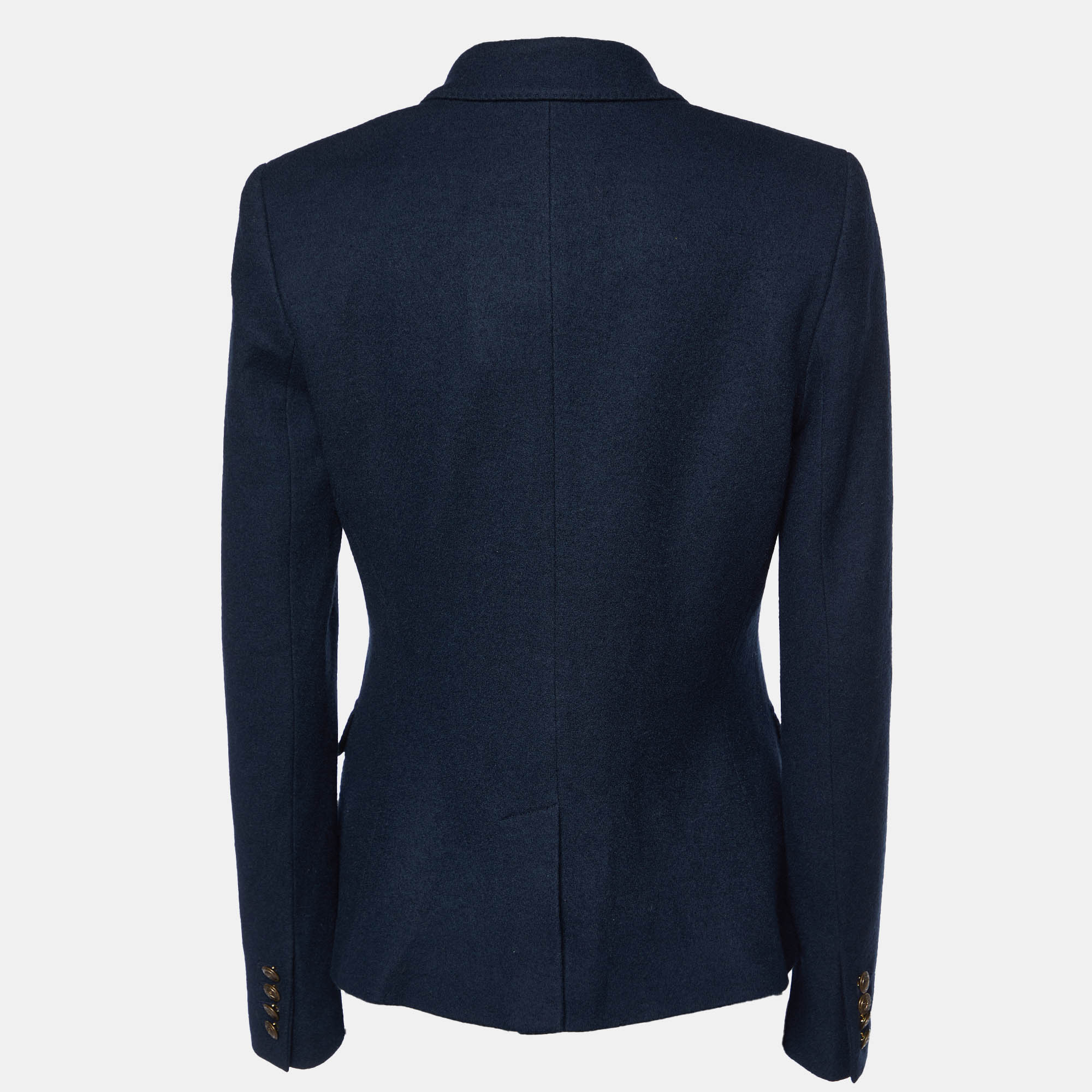 

Ralph Lauren Navy Blue Wool Crest Detail Blazer