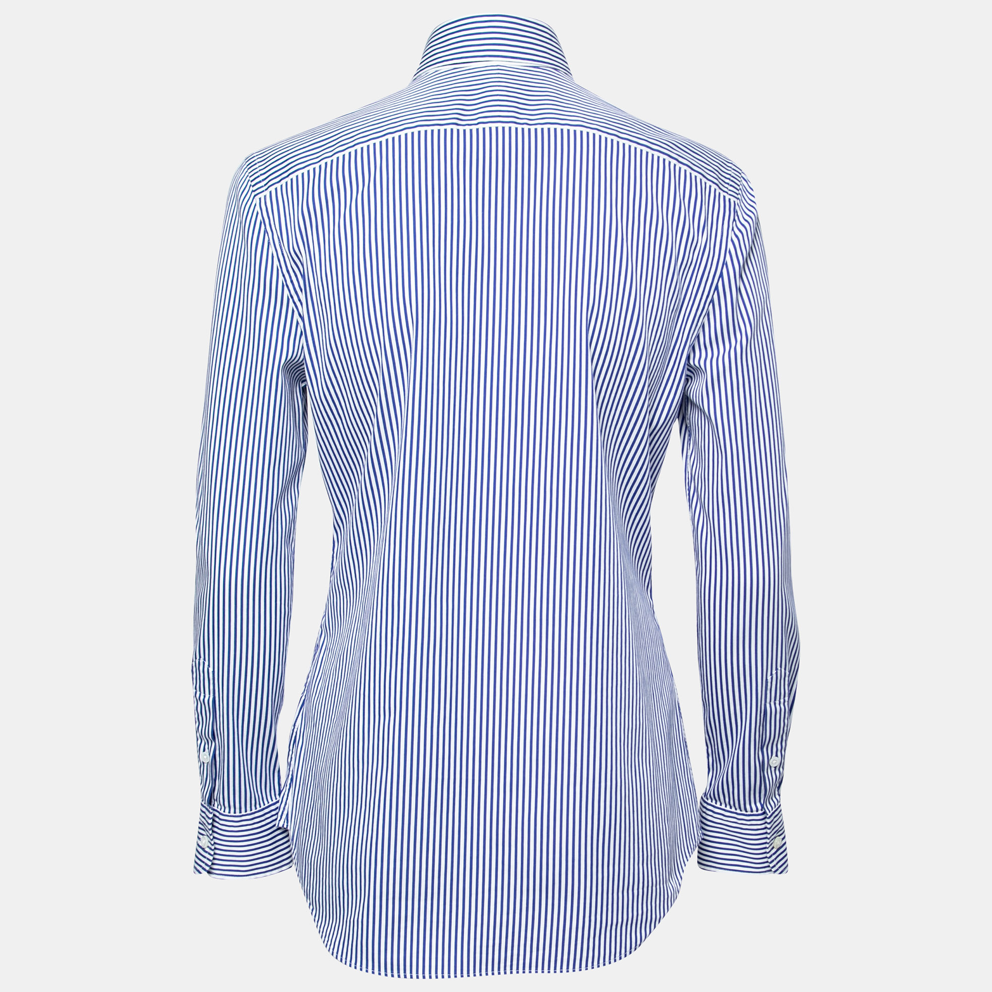 

Ralph Lauren Purple Label Blue and White Stripe Button Front Shirt