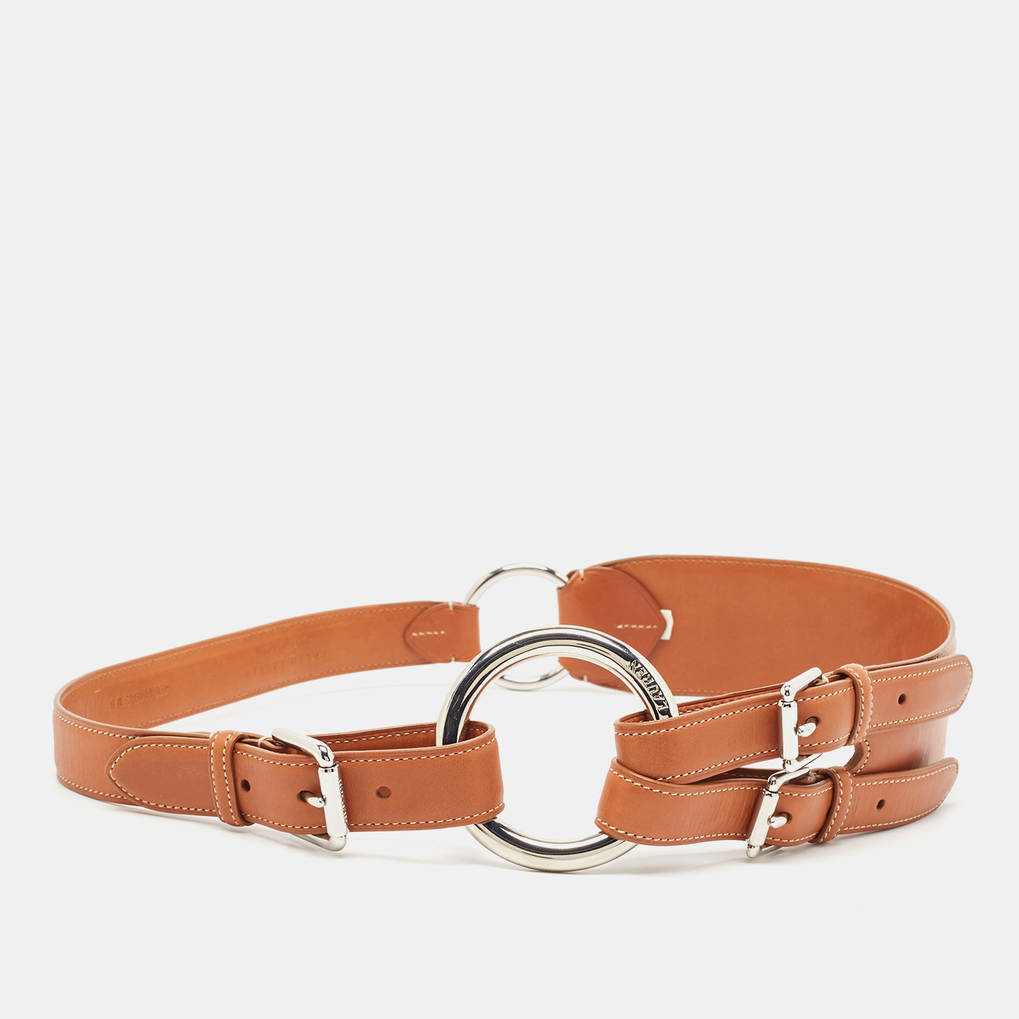 

Ralph Lauren Brown Leather Buckle Waist Belt