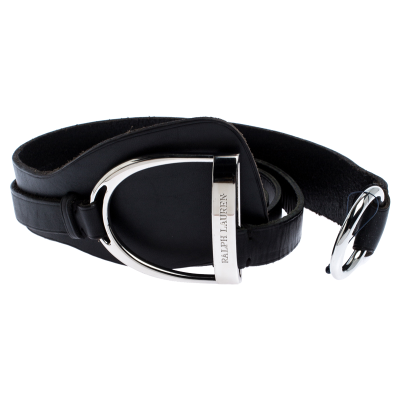 

Ralph Lauren Black Leather Equestrian Belt