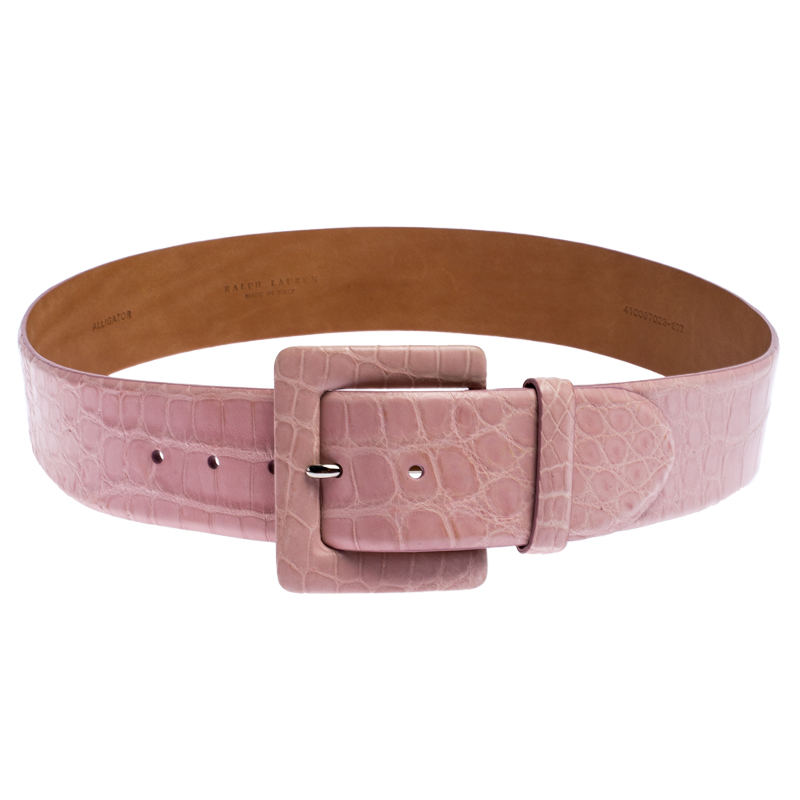 Ralph Lauren Pink Alligator Buckle Wide Belt 100CM Ralph Lauren | TLC