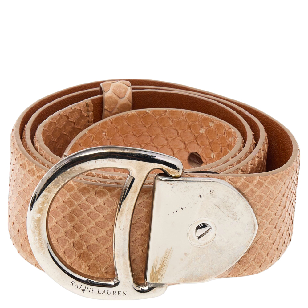 

Ralph Lauren Beige Python Belt