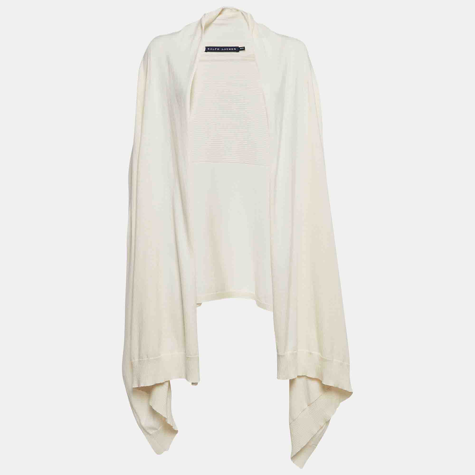 

Ralph Lauren Cream Rib Knit Cardigan XS/S