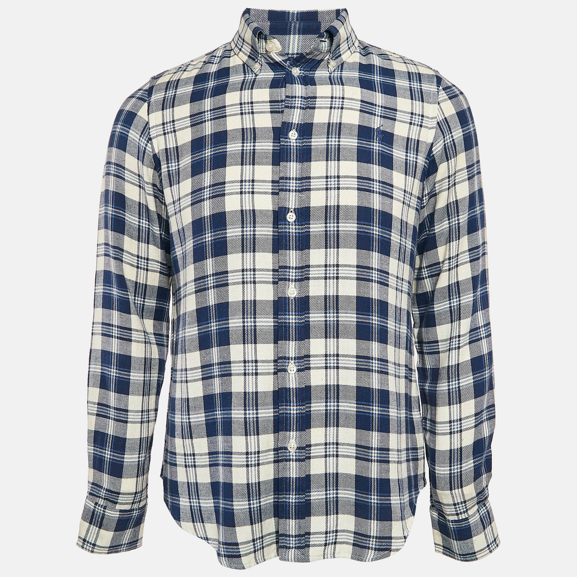 

Ralph Lauren Blue Plaid Cotton Classic Fit Shirt L