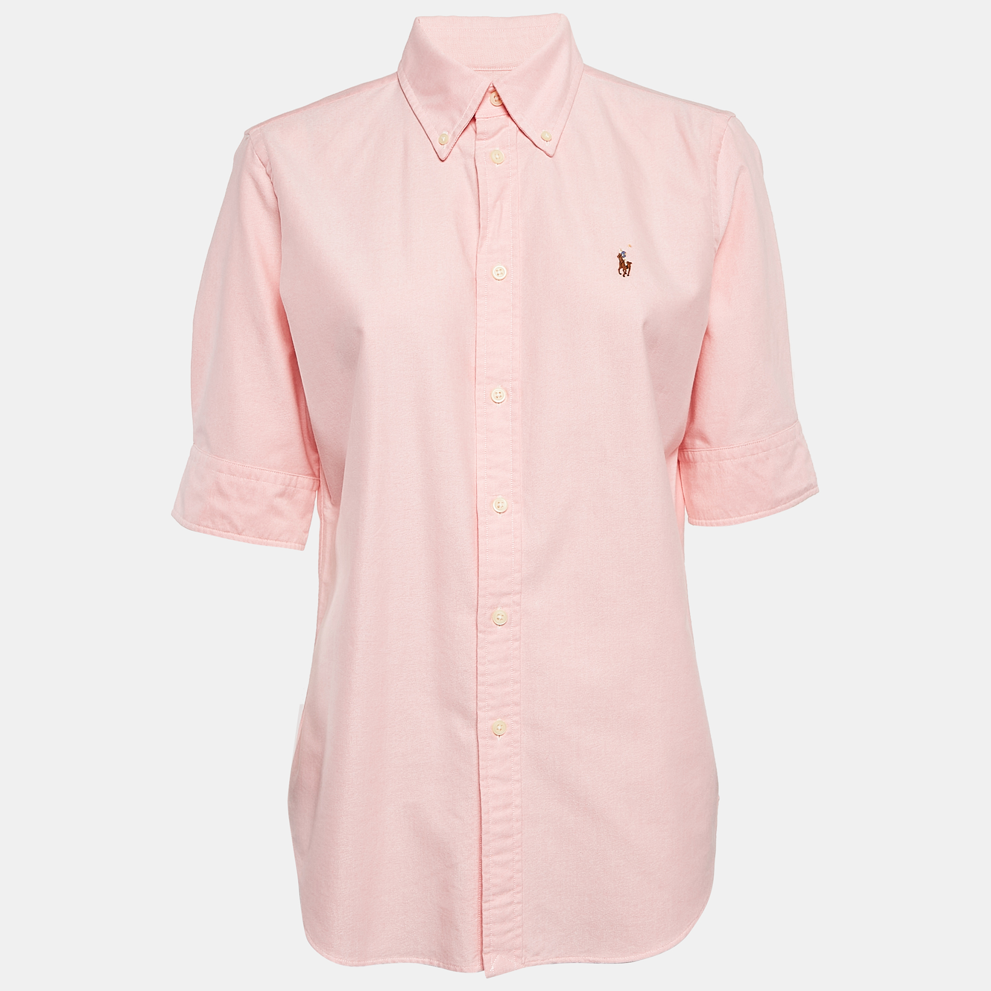 

Ralph Lauren Pink Cotton Slim Fit Half Sleeve Shirt M