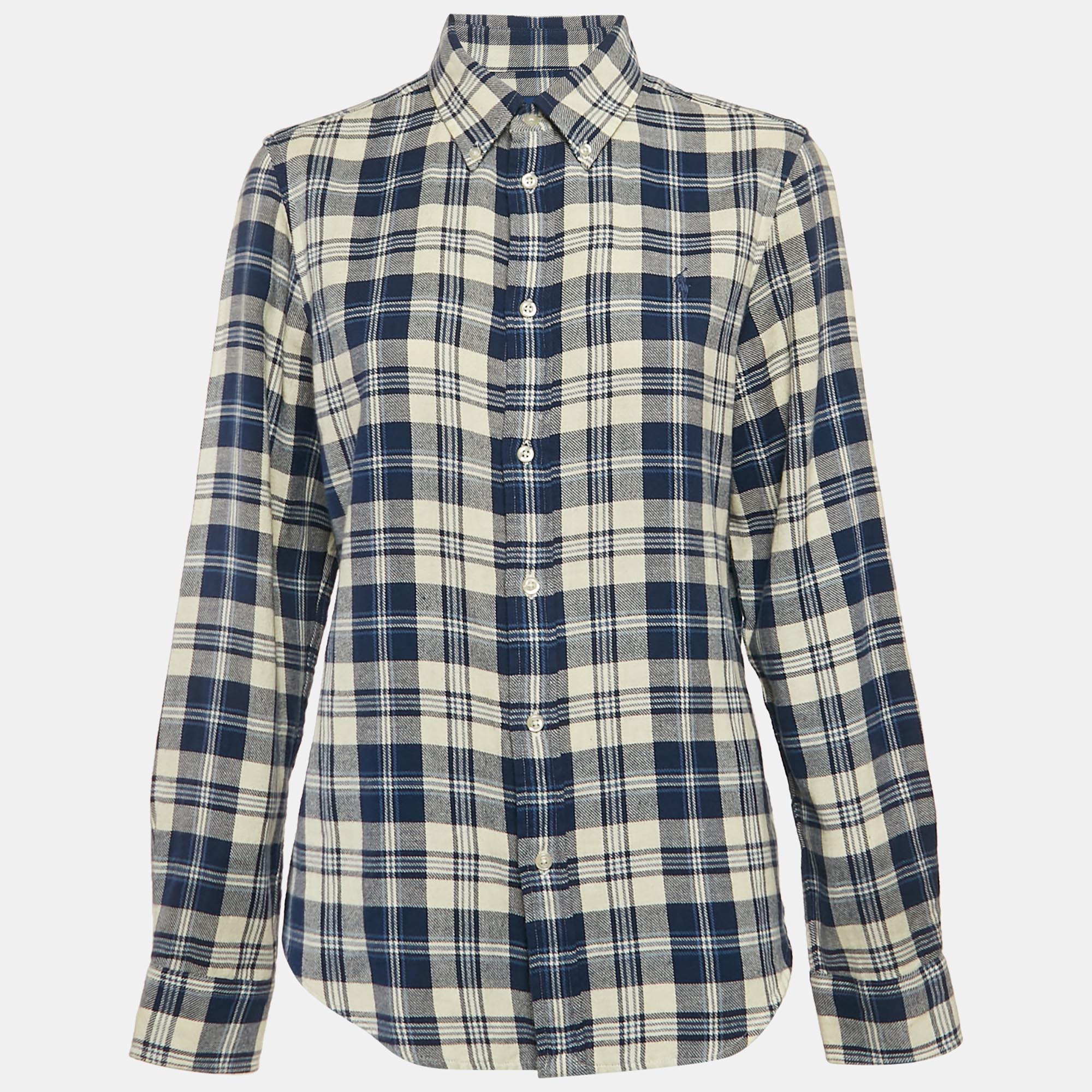 

Ralph Lauren Blue Tartan Checks Cotton Classic Fit Shirt L