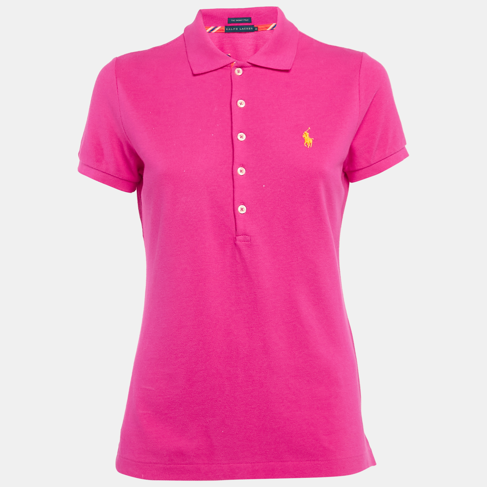 

Ralph Lauren Pink Cotton Pique Polo T-Shirt M