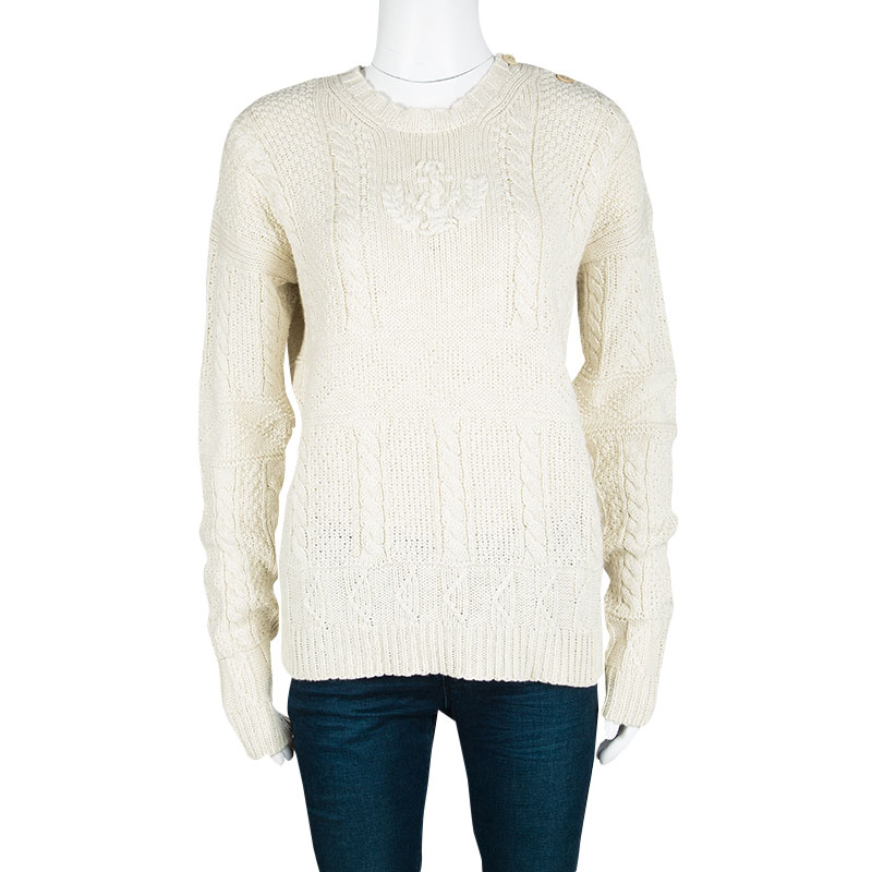 

Ralph Lauren Cream Chunky Knit Sweater