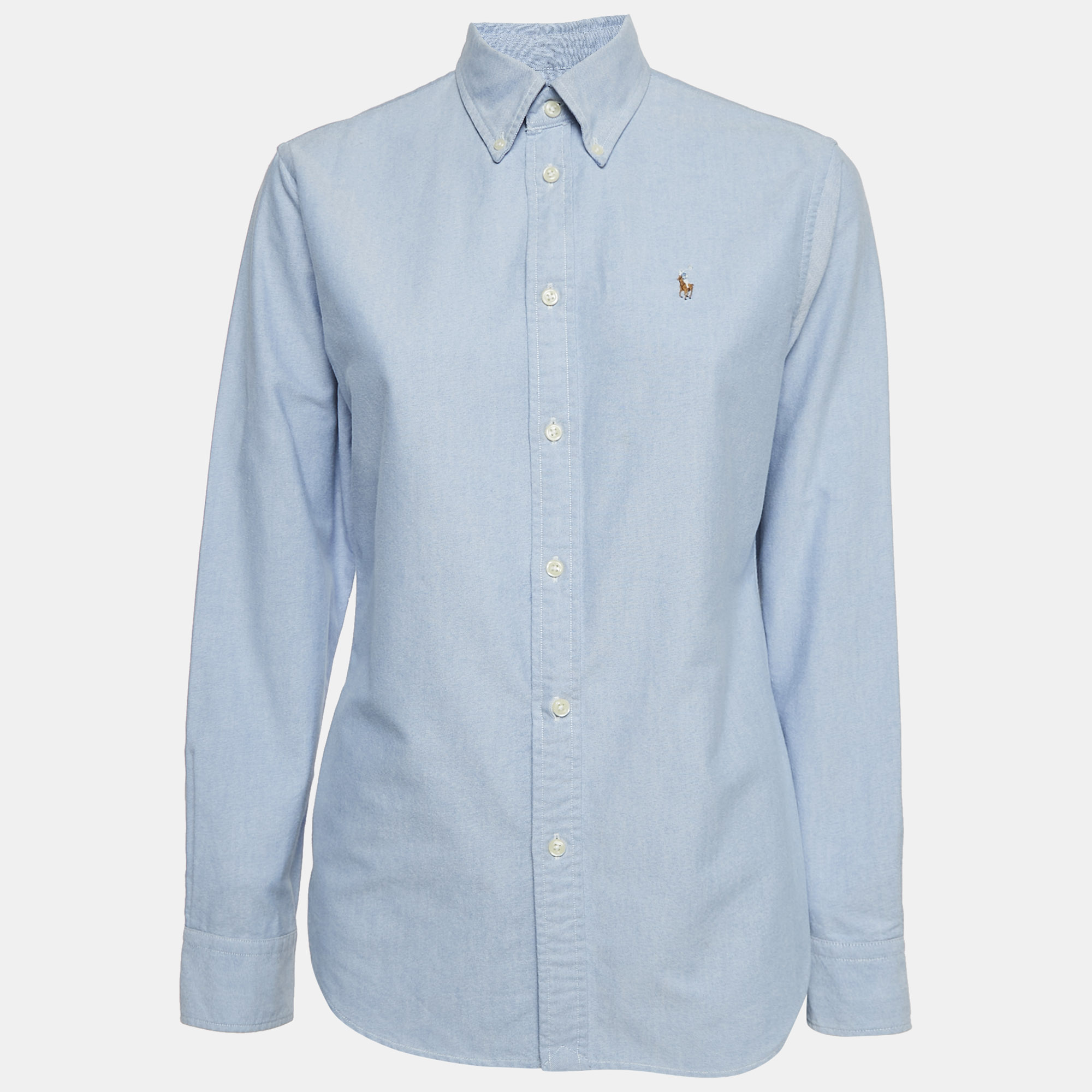 

Ralph Lauren Blue Chambray Cotton Long Sleeve Shirt S