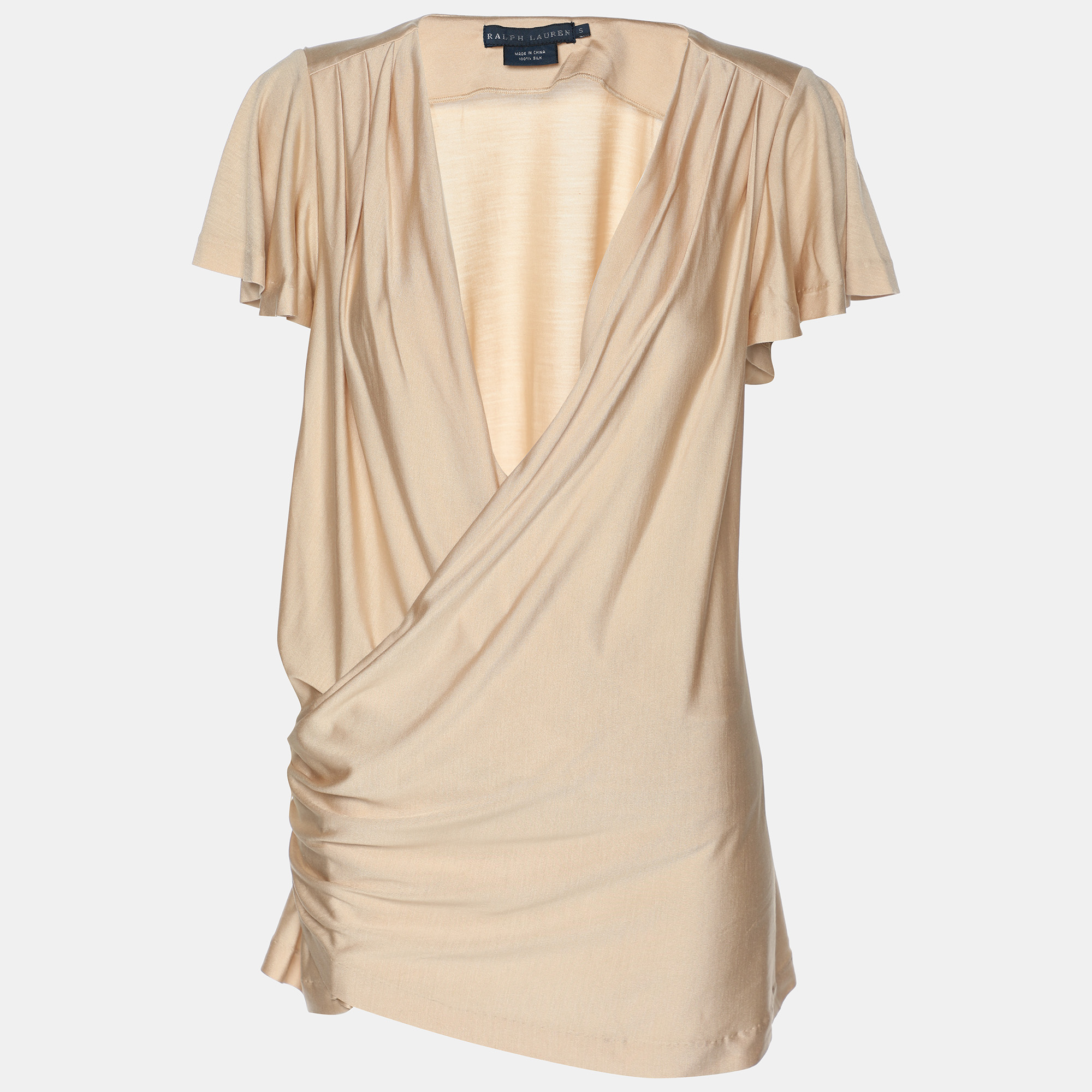 

Ralph Lauren Beige Silk Top S