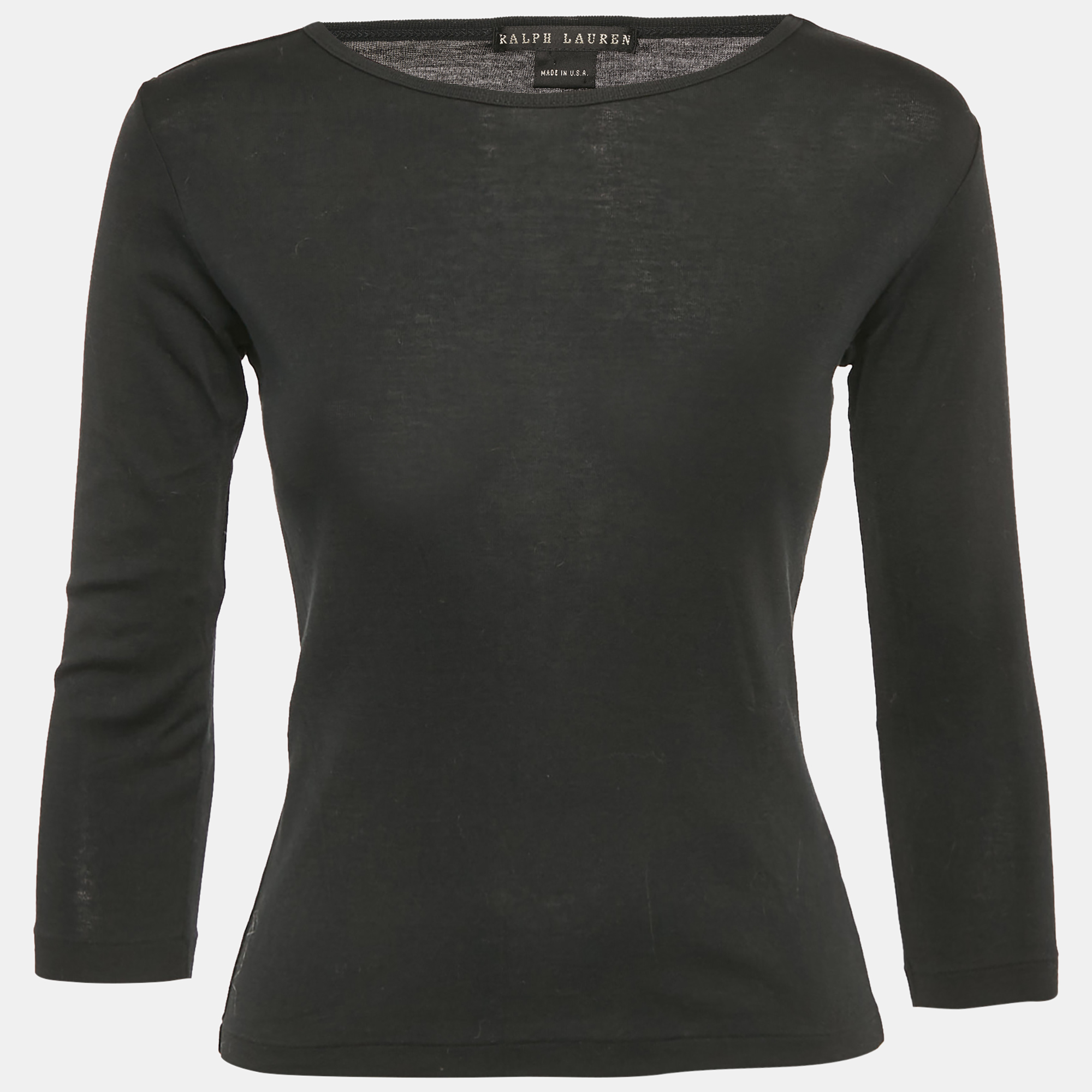 

Ralph Lauren Black Cotton Knit Long Sleeve T-Shirt M