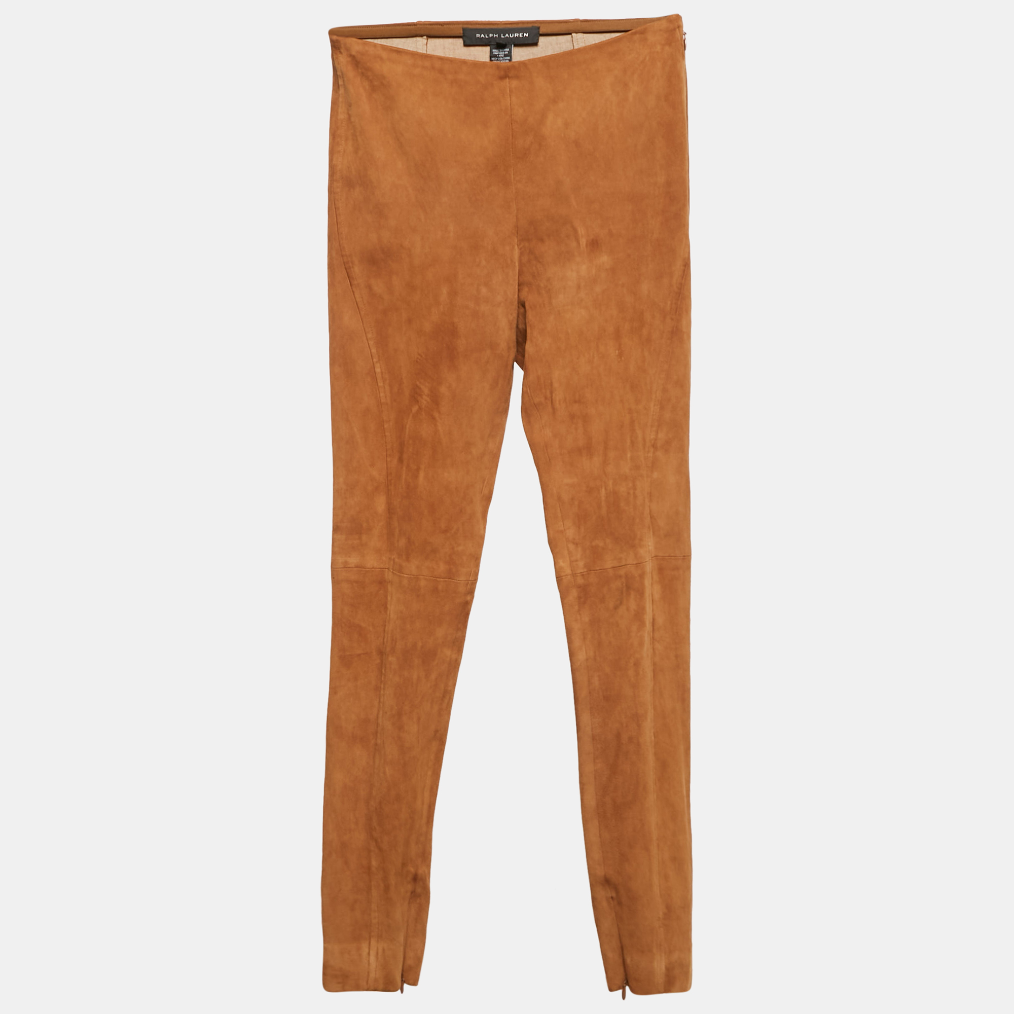 

Ralph Lauren Brown Suede Skinny Trousers S