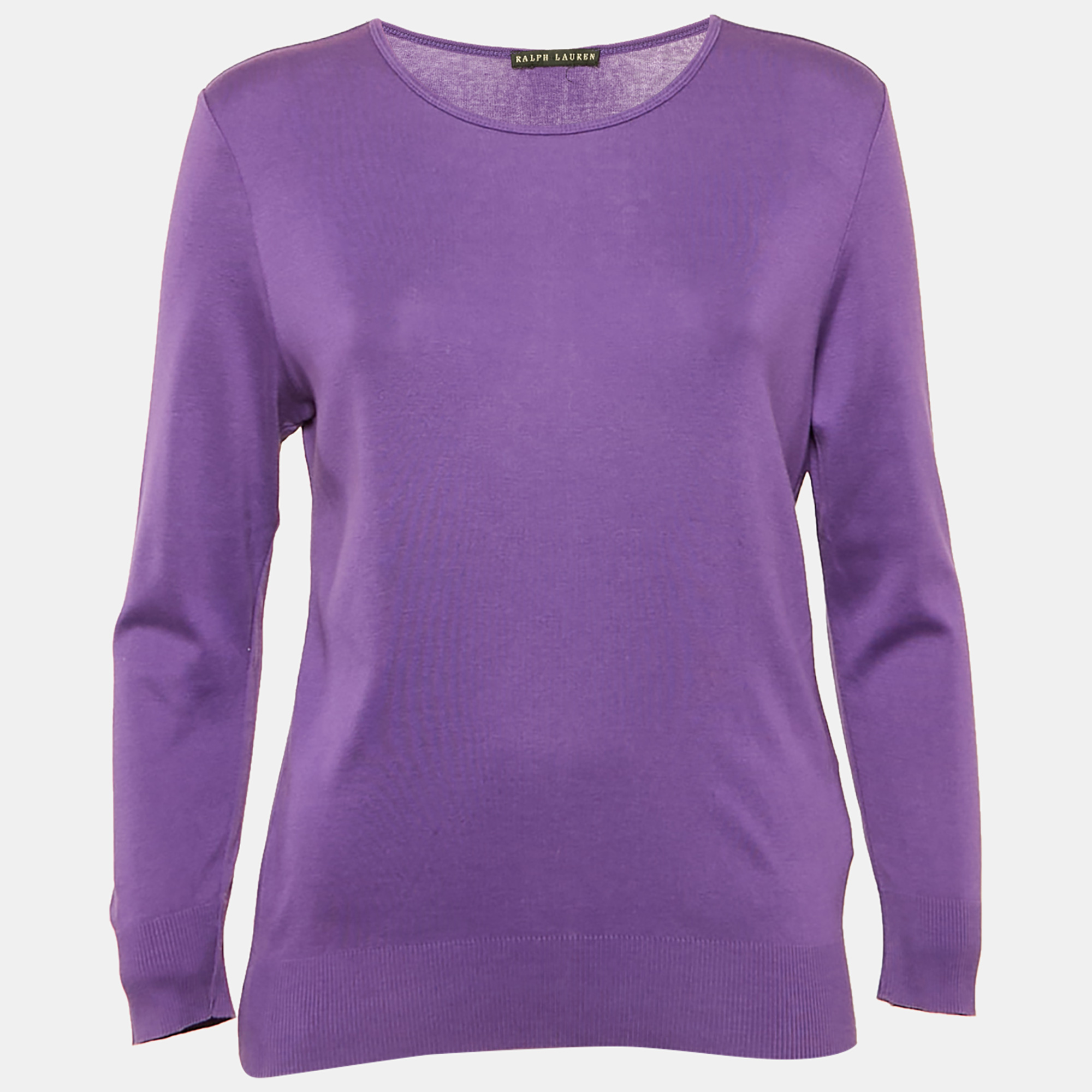 

Ralph Lauren Purple Cotton Knit Pullover S