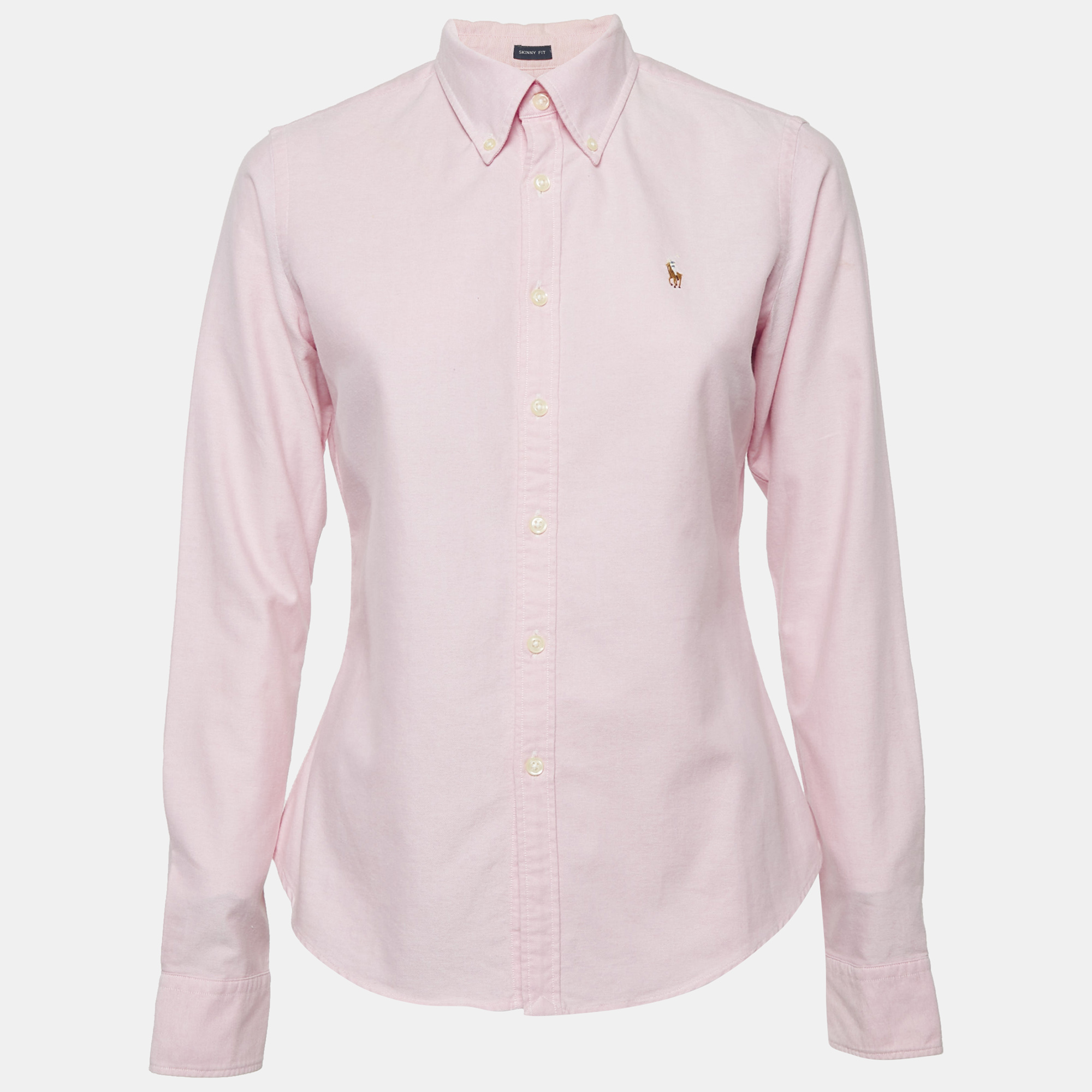 

Ralph Lauren Pink Cotton Button Front Long Sleeve Shirt M