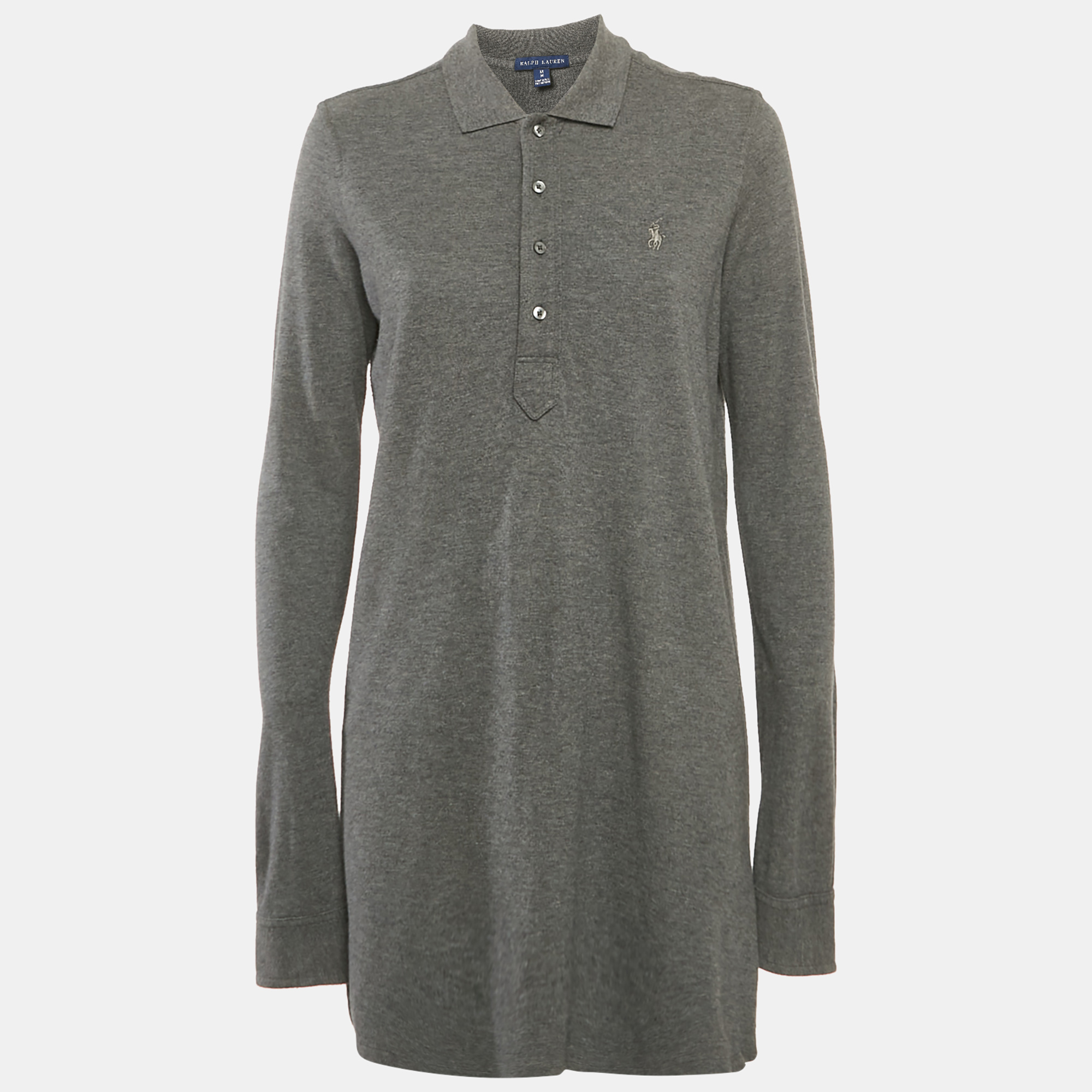 Ralph Lauren Grey Cotton Jersey T-Shirt Dress M