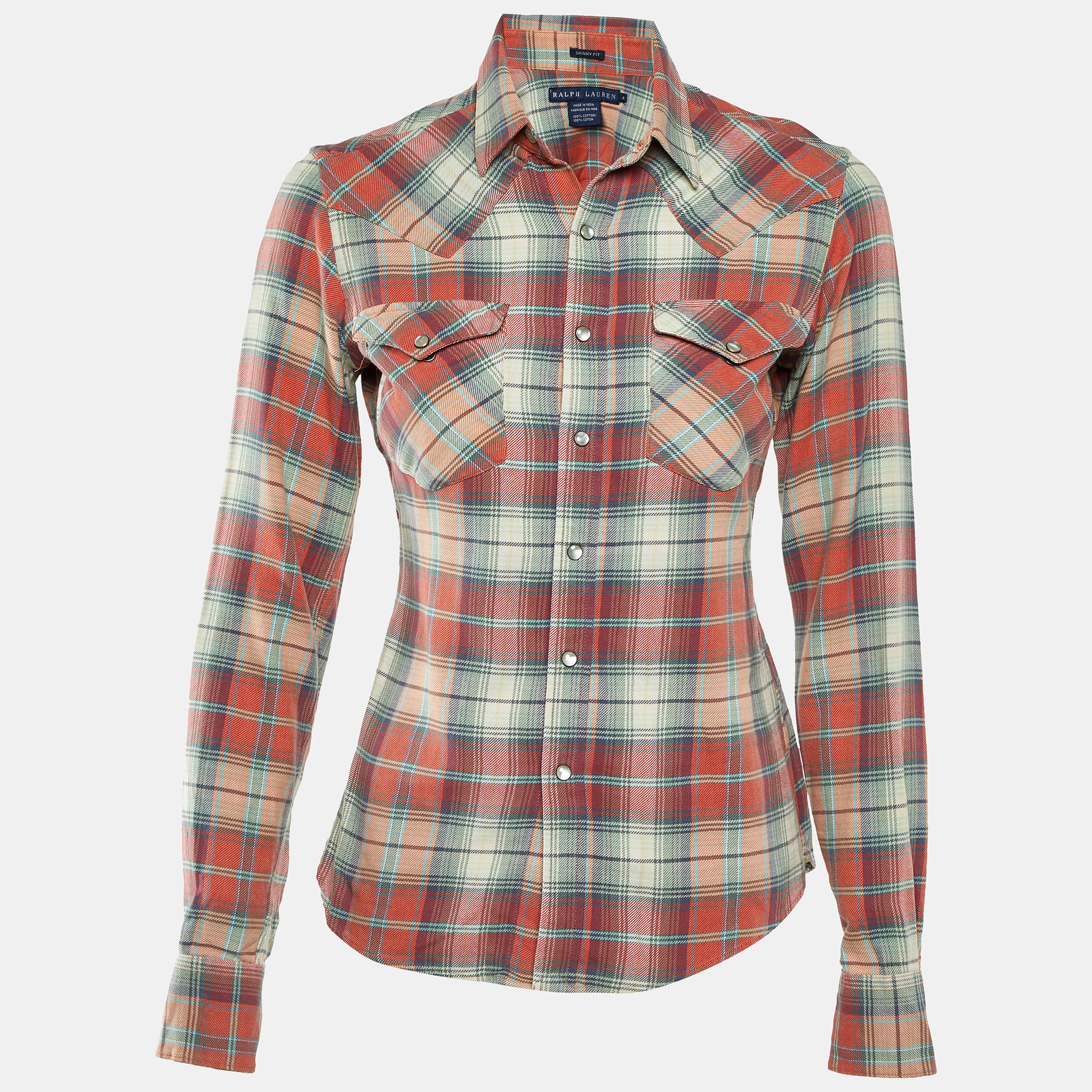 

Ralph Lauren Multicolor Plaid Check Cotton Skinny Fit Shirt S