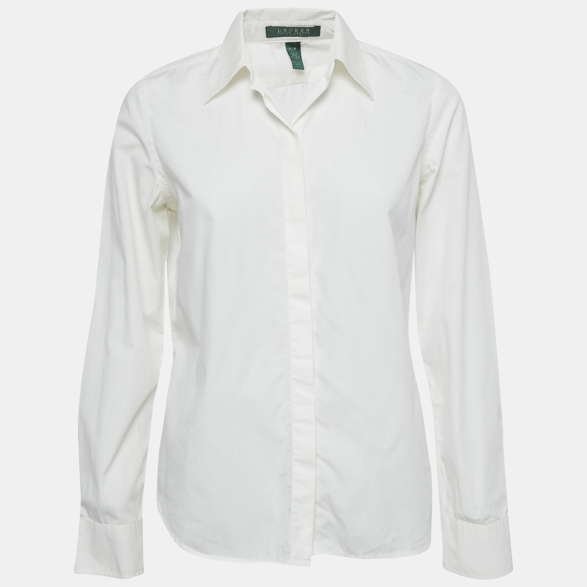 

Lauren Ralph Lauren Petite White Cotton Full Sleeve Shirt M