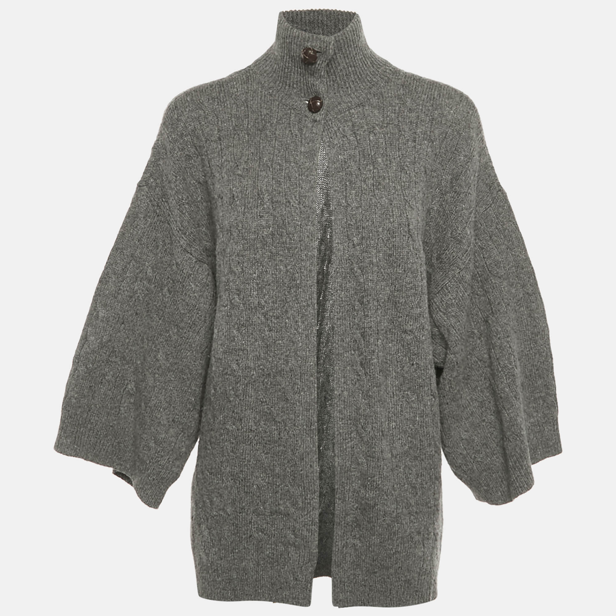 

Ralph Lauren Sports Grey Wool Cable Knit Cardigan XS /S