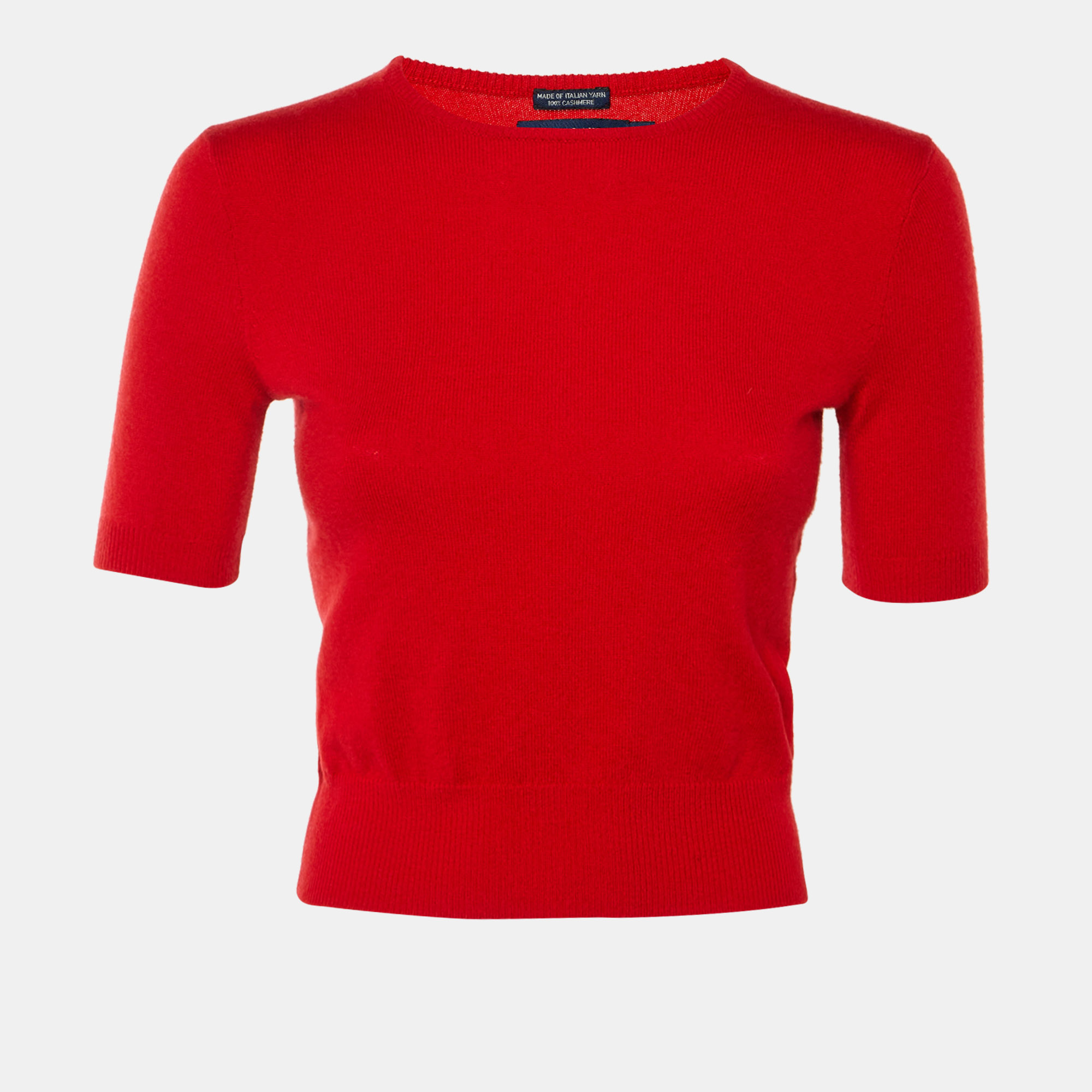 

Ralph Lauren Red Cashmere Knit Short Sleeve Jumper S