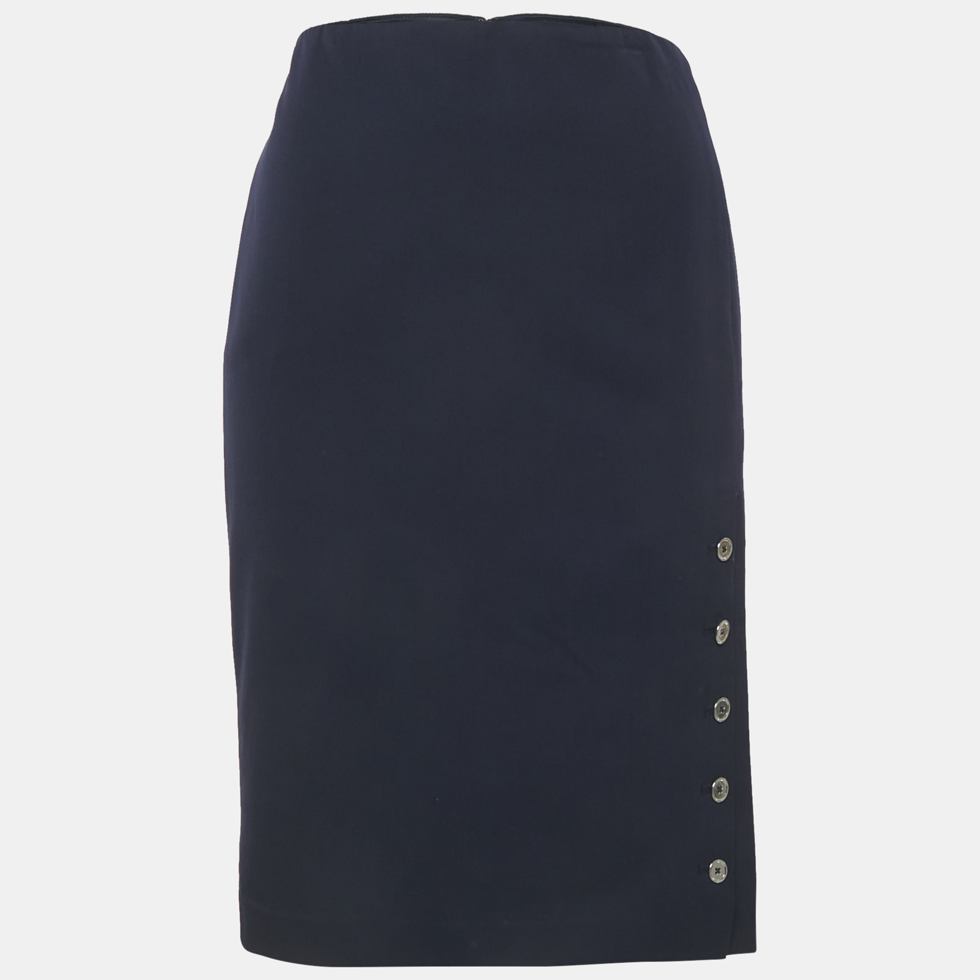 

Ralph Lauren Navy Blue Gabardine Pencil Skirt M