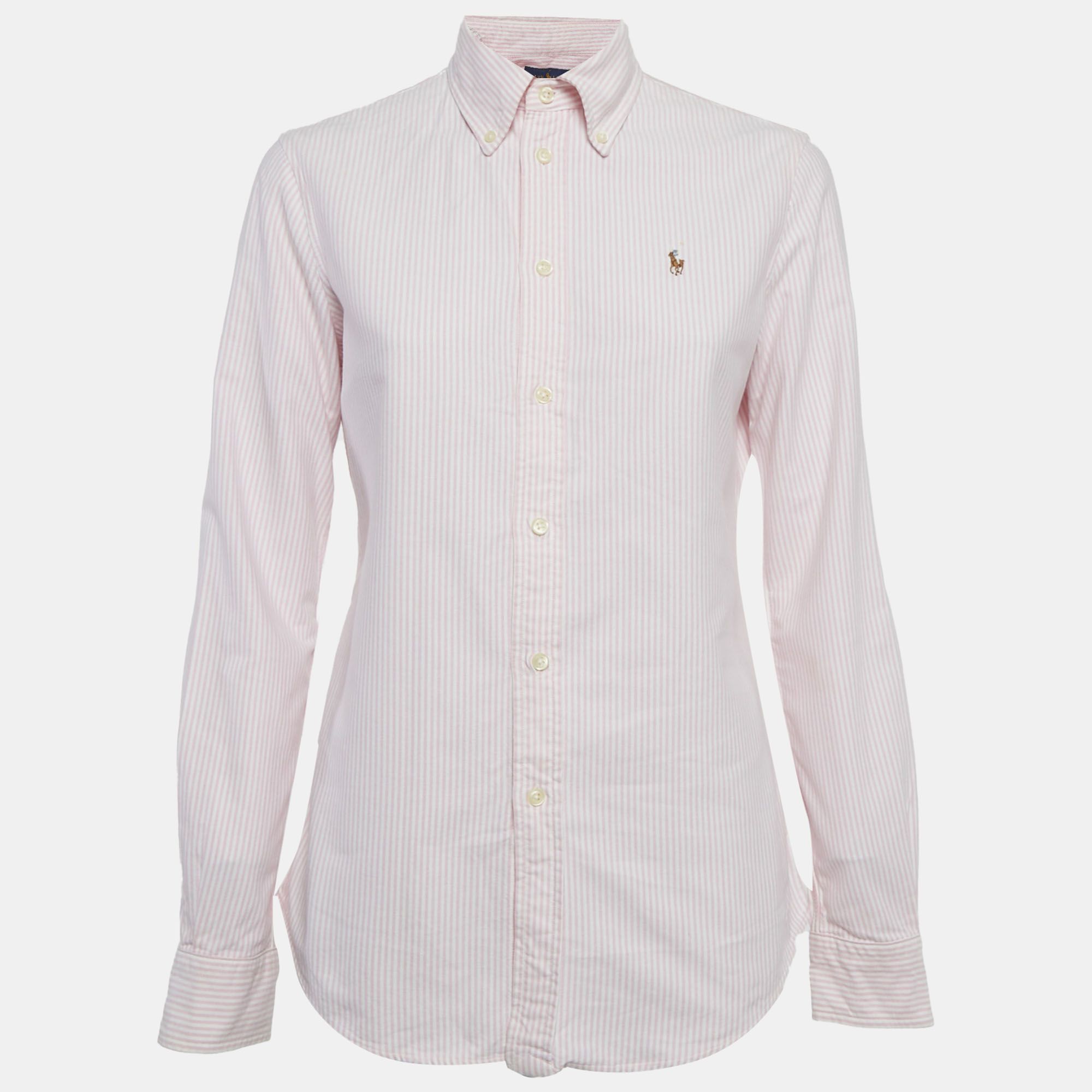 

Ralph Lauren Pink Striped Cotton Slim Fit Shirt S