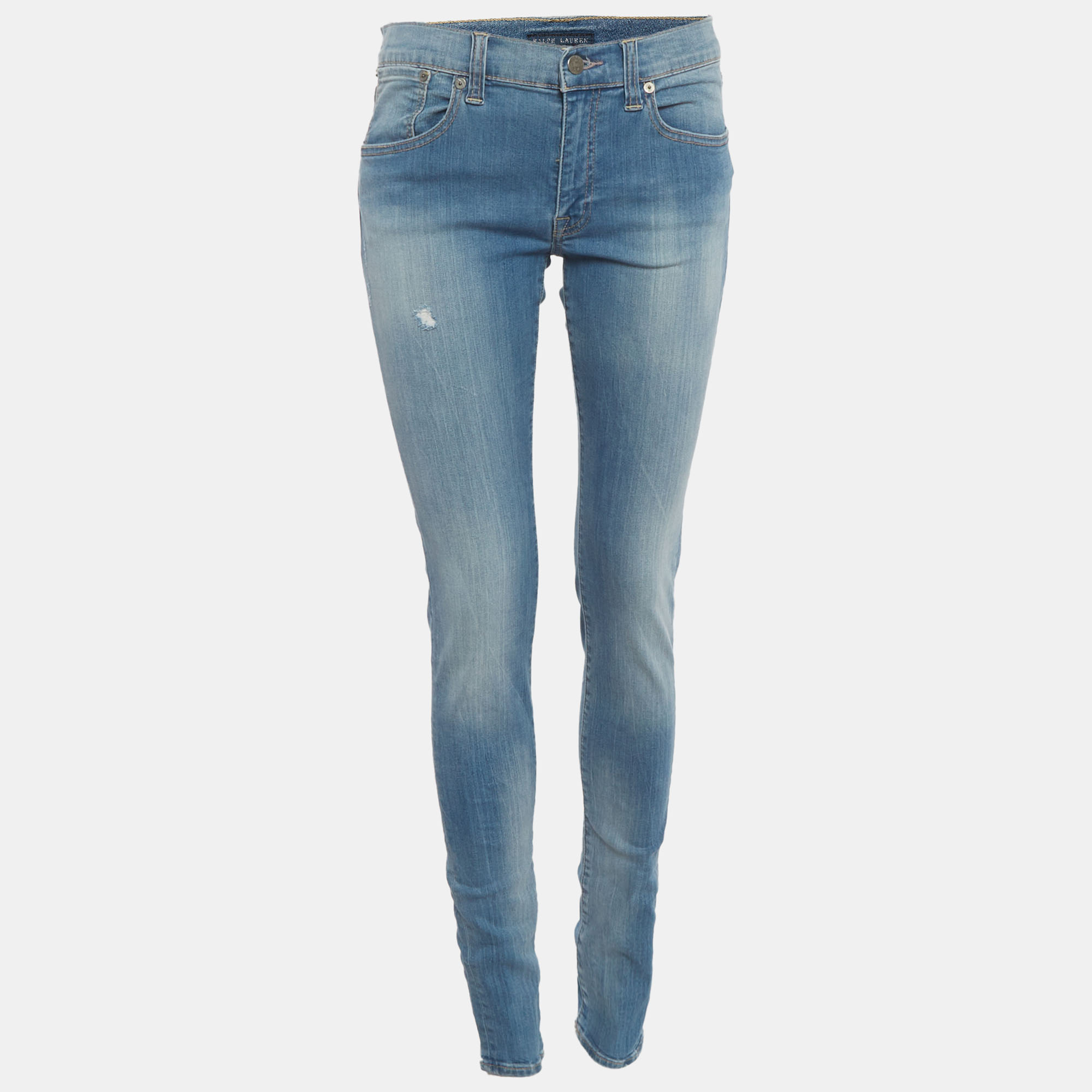 Pre-owned Ralph Lauren Blue Denim Sullivan Super Skinny Jeans M