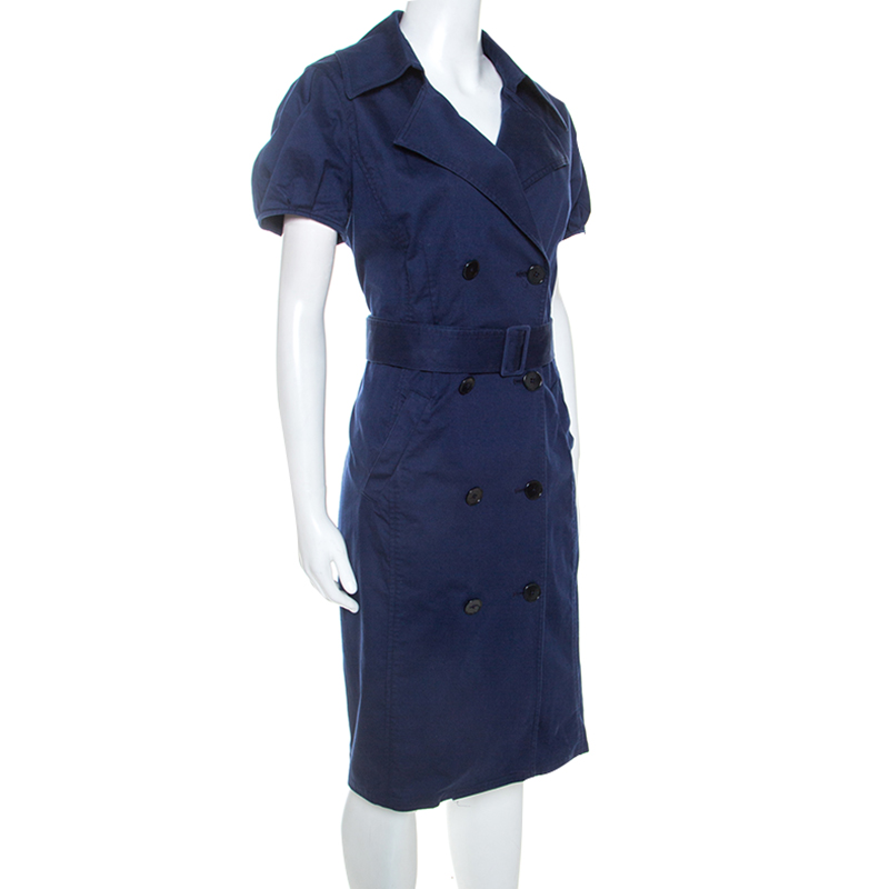 

Ralph Lauren Navy Blue Stretch Cotton Shirt Dress