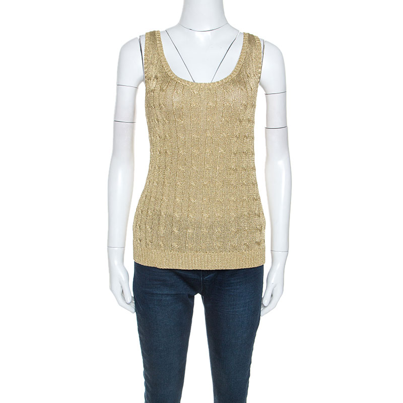 ralph lauren gold top