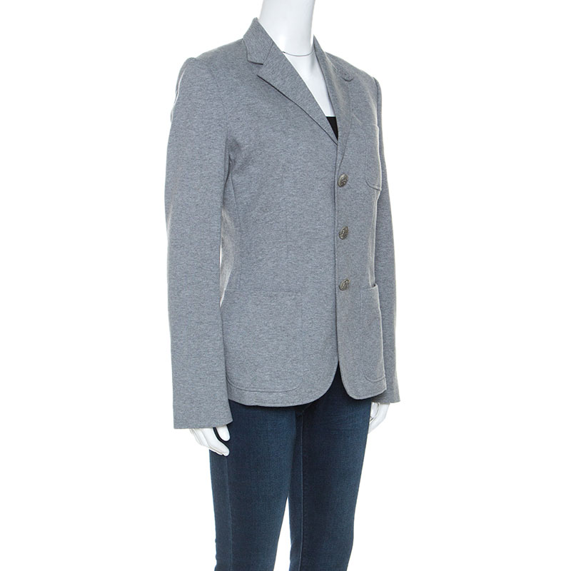 

Ralph Lauren Grey Jersey Equestrian Blazer