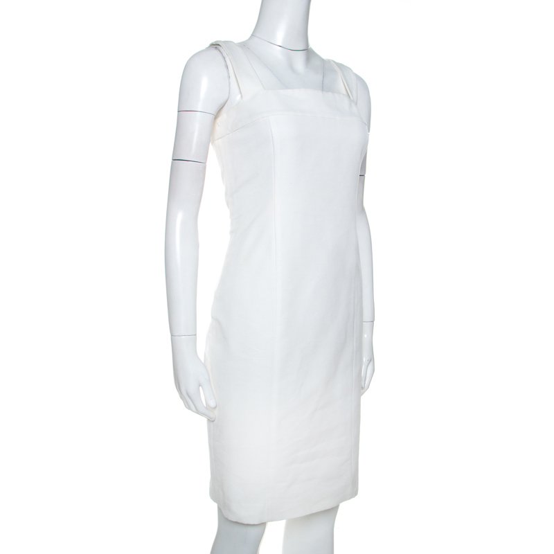 

Ralph Lauren White Cotton Sleeveless Sheath Dress