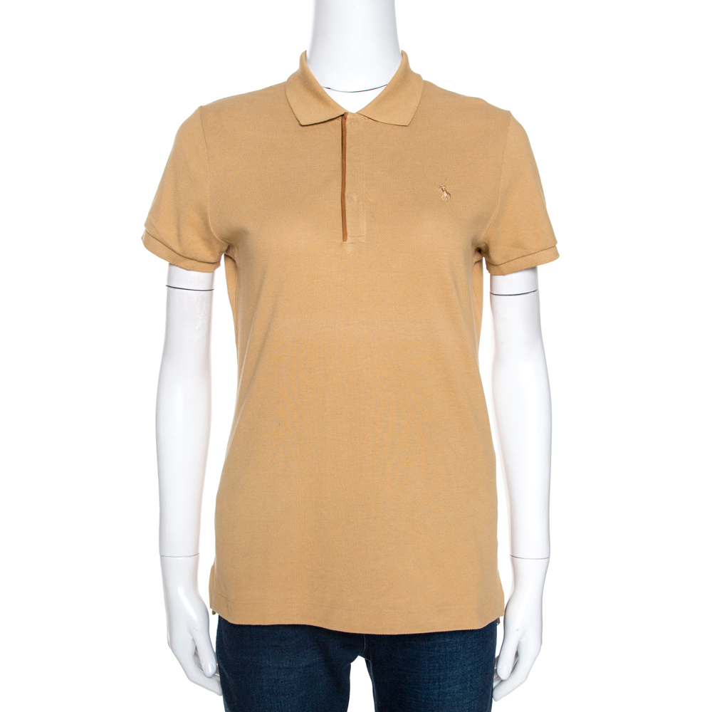 

Ralph Lauren Brown Cotton Pique Skinny Polo T-Shirt M