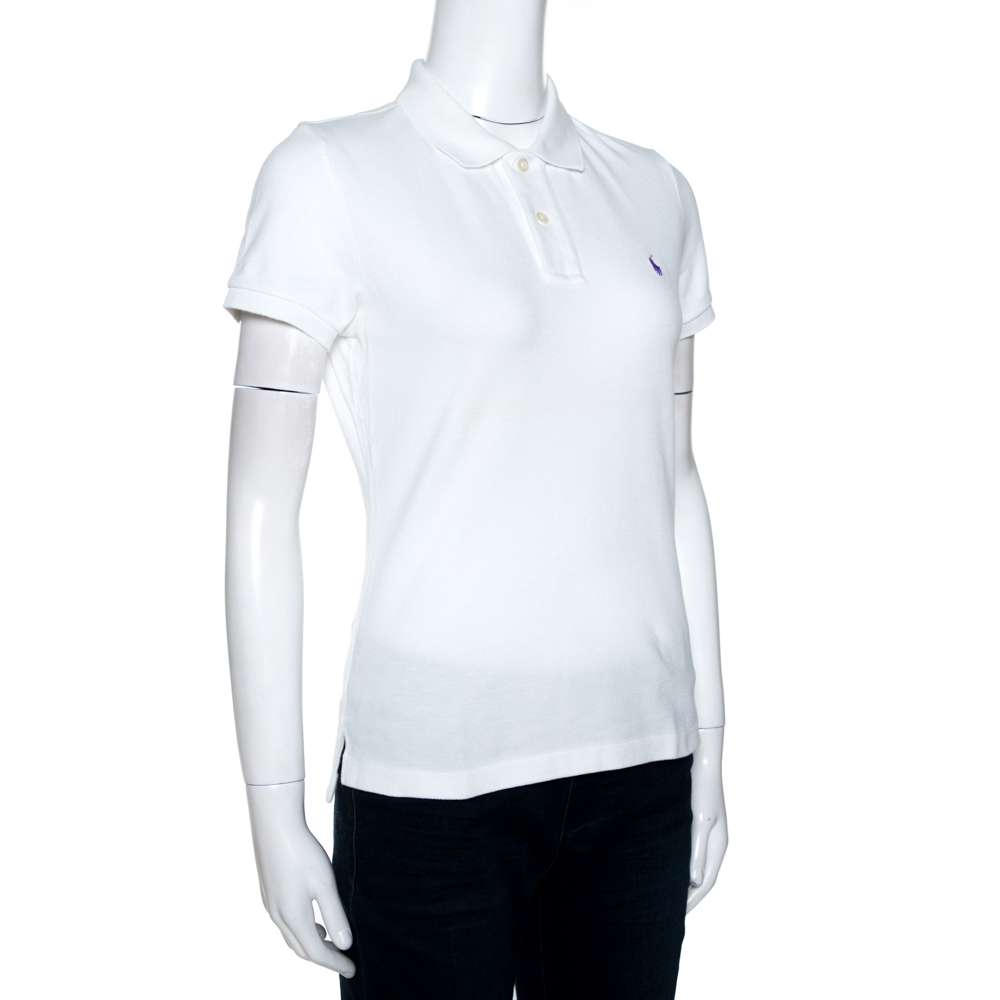 

Ralph Lauren White Cotton Pique Slim Fit Polo T-Shirt