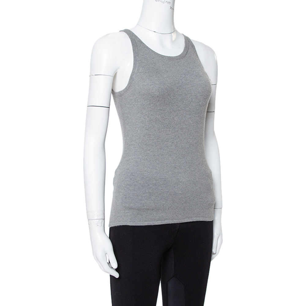 

Ralph Lauren Grey Cashmere Tank Top