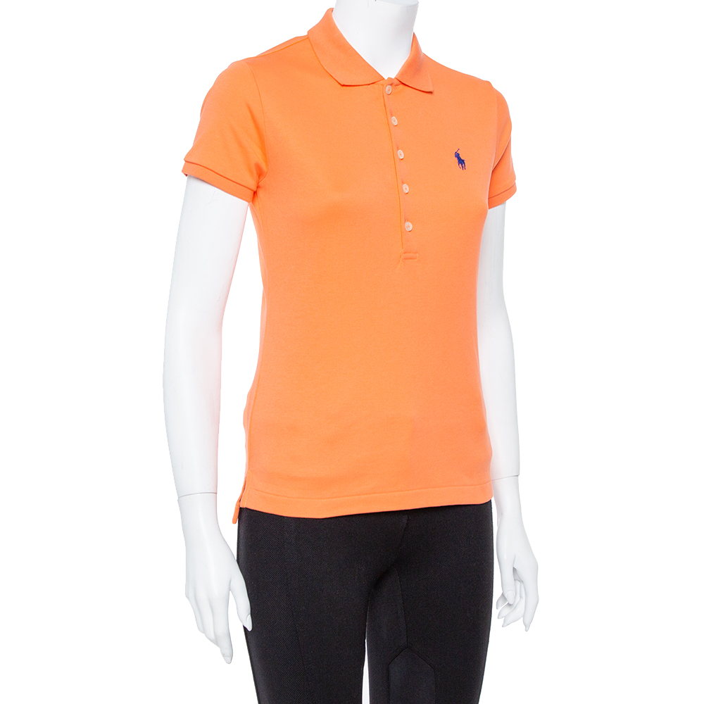 

Ralph Lauren Orange Cotton Jersey Polo T-Shirt