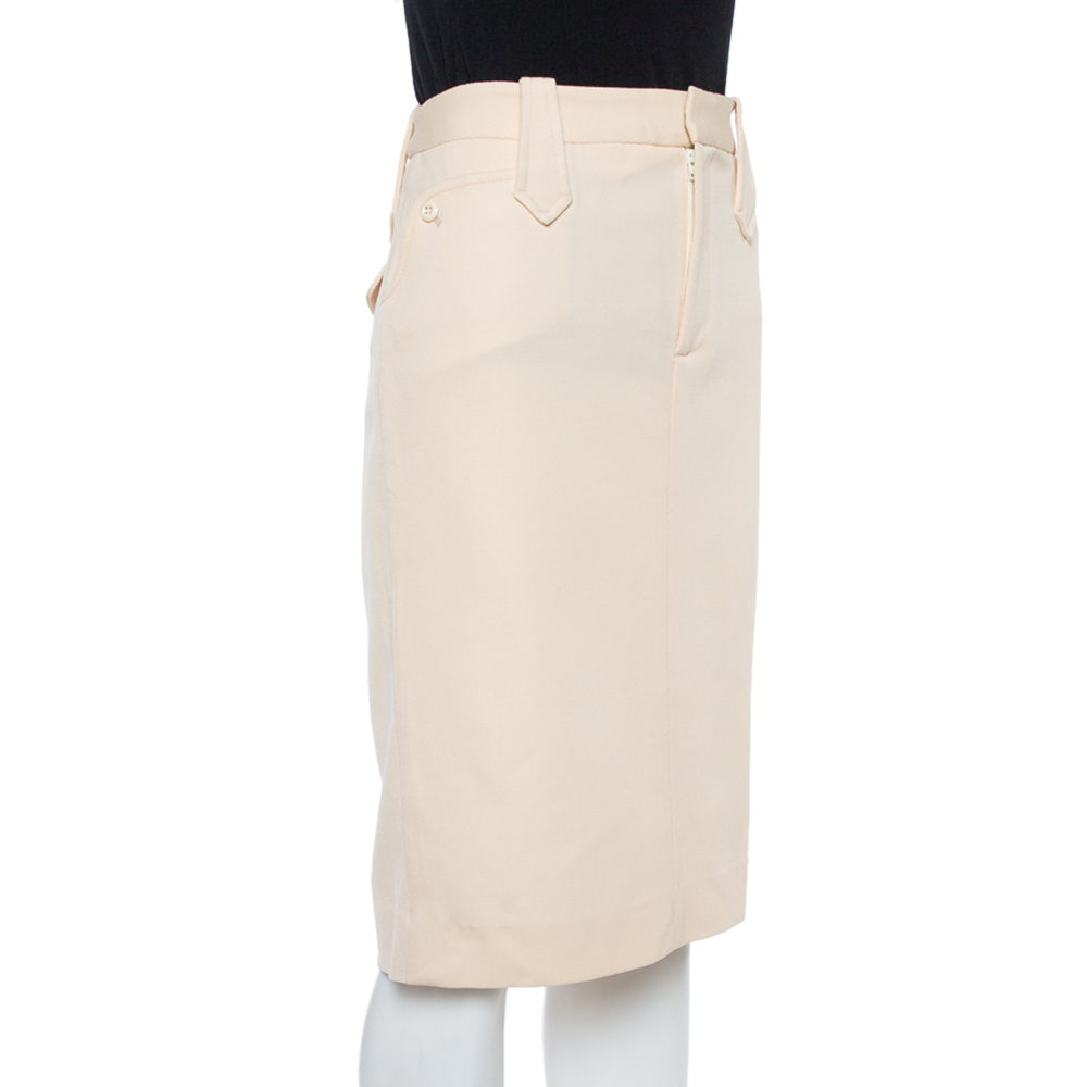 

Ralph Lauren Cream Knit Pencil Skirt