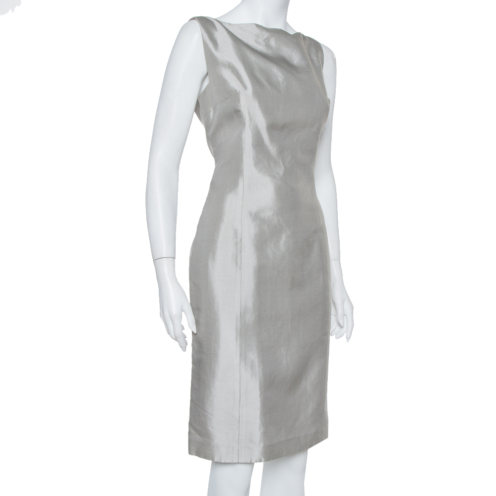 

Ralph Lauren Silver Cotton Sleeveless Sheath Dress