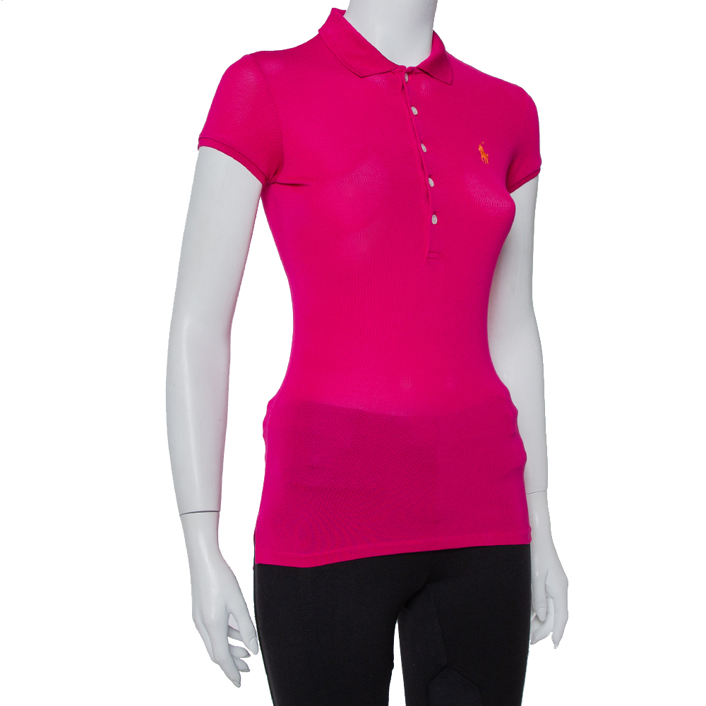 

Ralph Lauren Ruby Pink Cotton Pique Polo T-Shirt