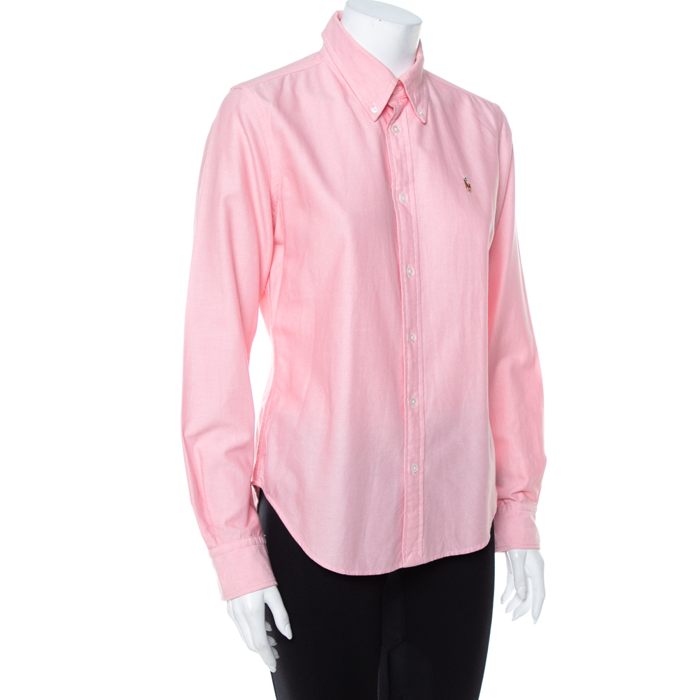 

Ralph Lauren Pink Cotton Button Front Shirt