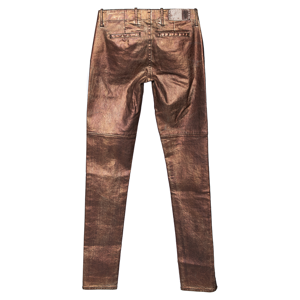 

Ralph Lauren Brown Lace-Up Detail Denim Pants