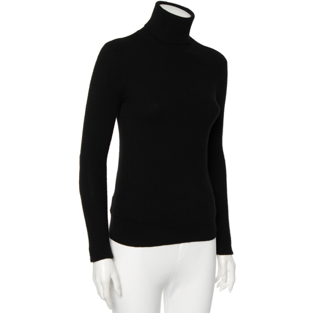 

Ralph Lauren Black Cashmere Long Sleeve Turtleneck Sweater