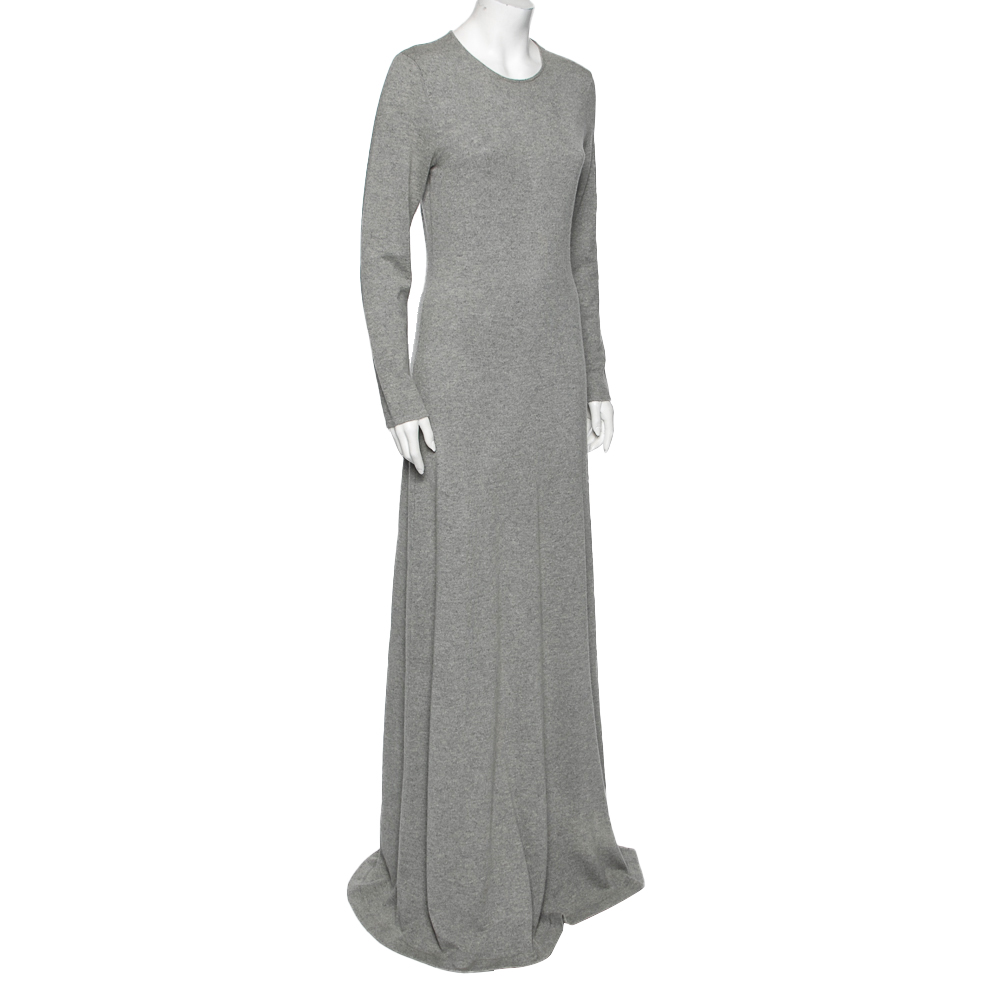 

Ralph Lauren Grey Cashmere Long Sleeve Maxi Dress