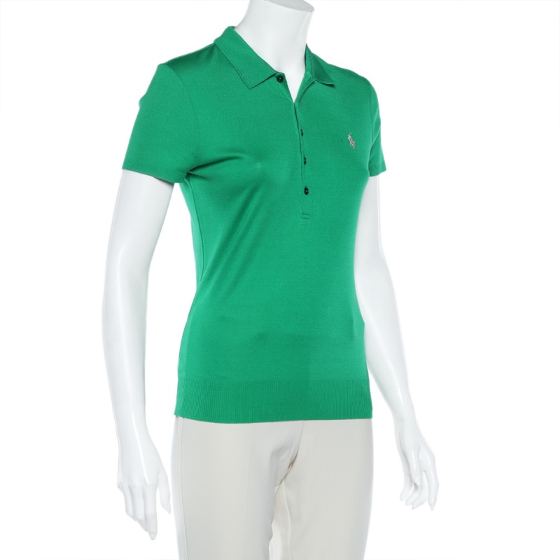 

Ralph Lauren Green Cotton Knit Polo T-Shirt