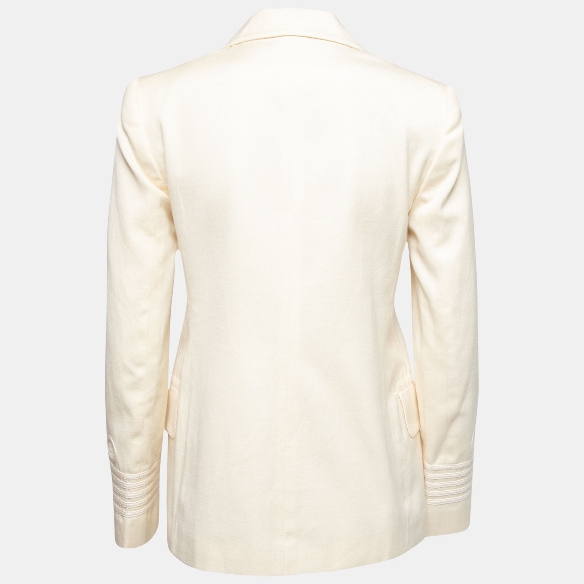 

Ralph Lauren Cream Wool & Cotton Double Breasted Blazer