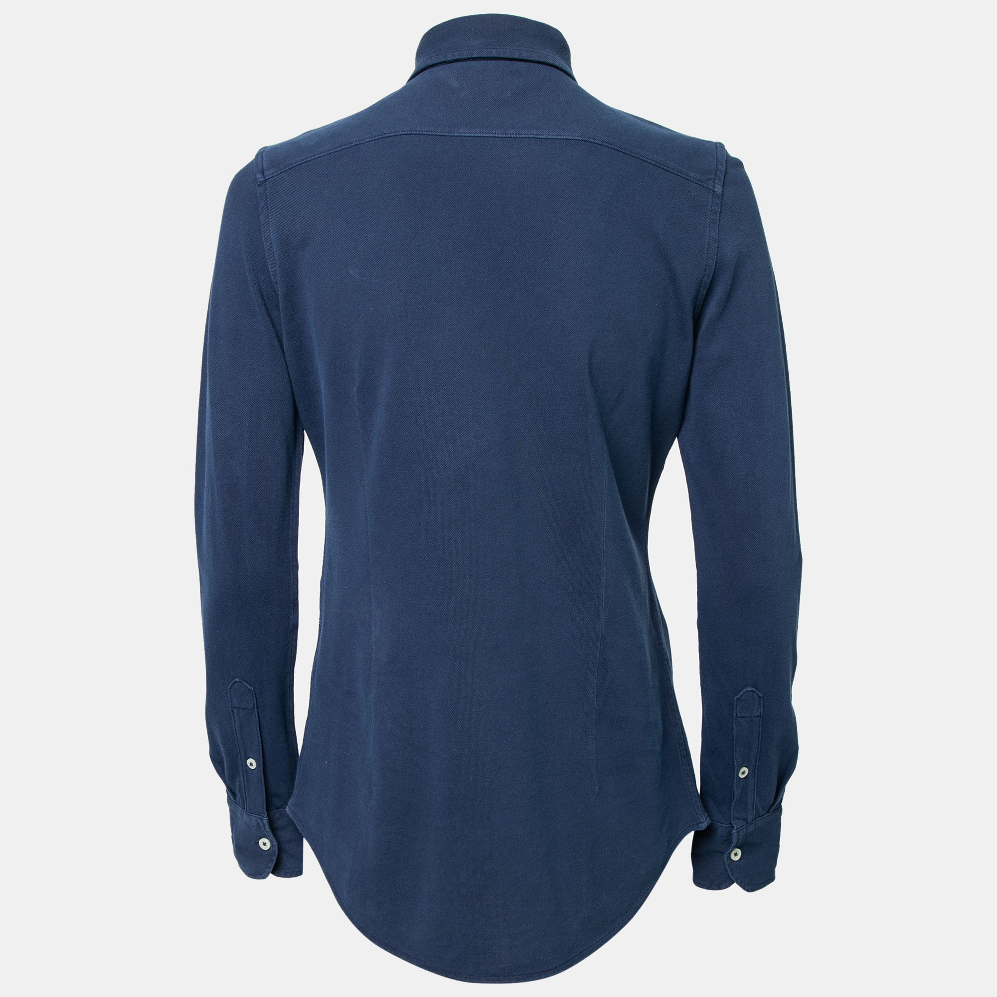 

Ralph Lauren Navy Blue Knit Oxford Long Sleeve Polo Shirt