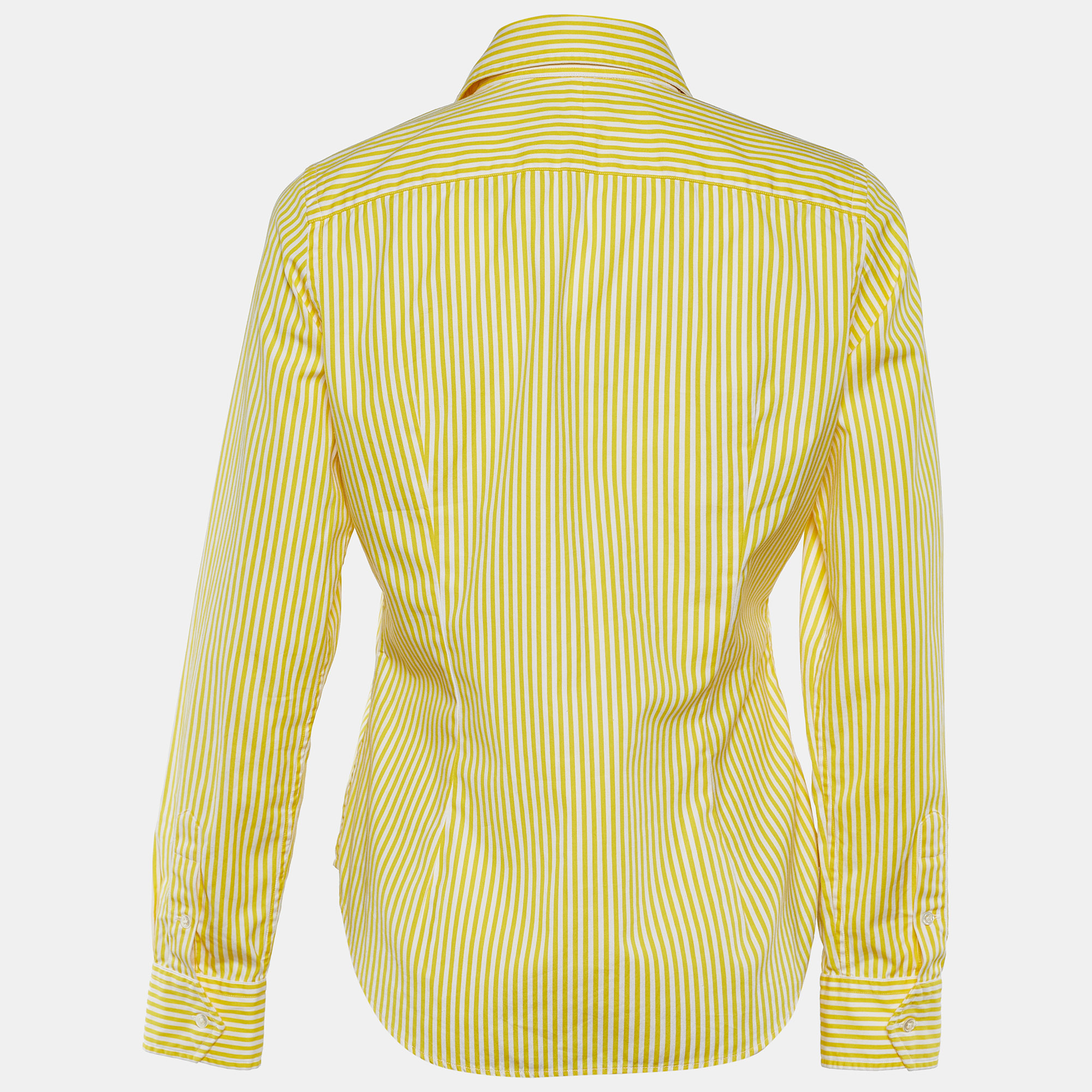 

Ralph Lauren Yellow Striped Cotton Long Sleeve Shirt