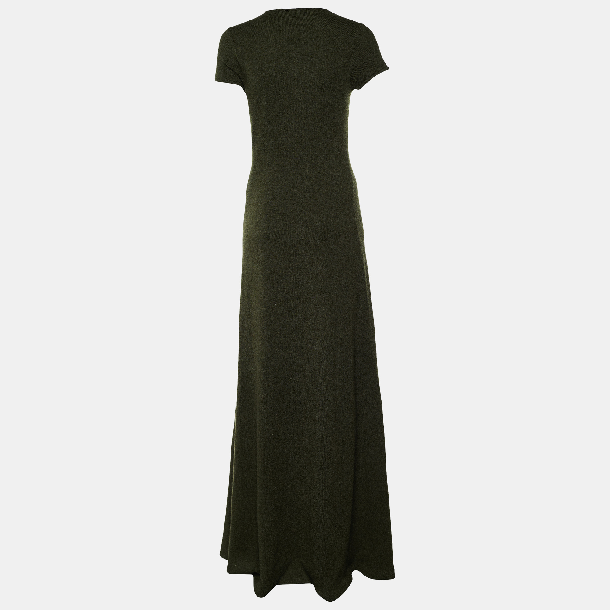 

Ralph Lauren Olive Green Cashmere Knit Maxi Dress