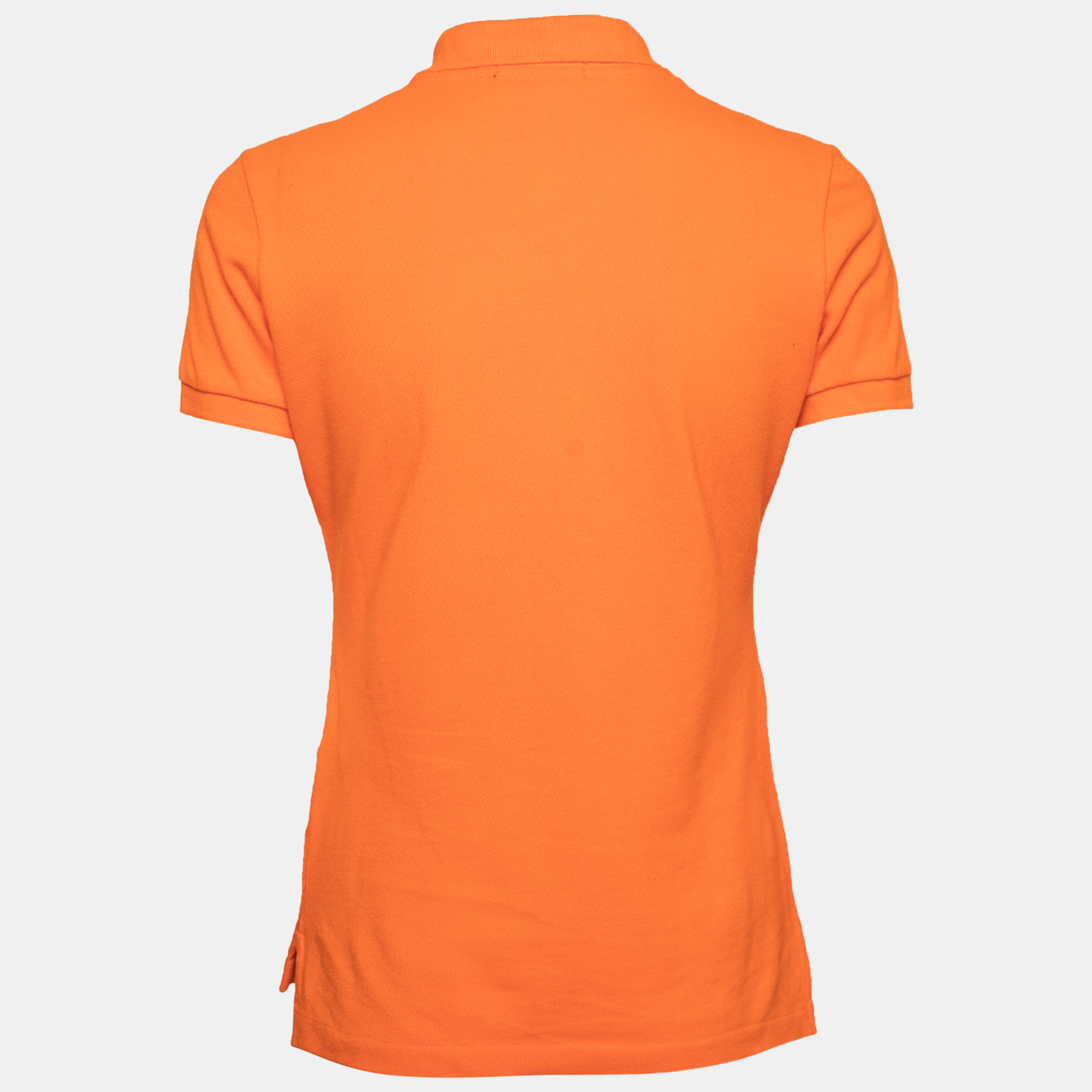 

Ralph Lauren Orange Cotton Pique Skinny Polo T-Shirt