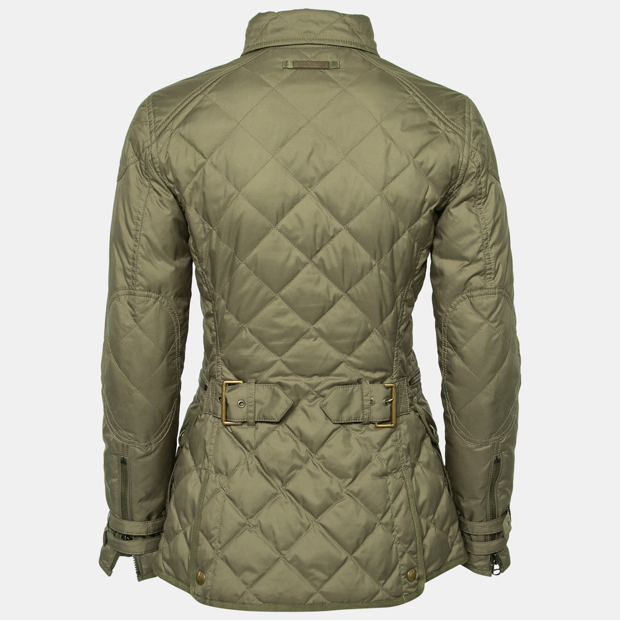 

Ralph Lauren Olive Green Synthetic Quilted Zip Front Jacket