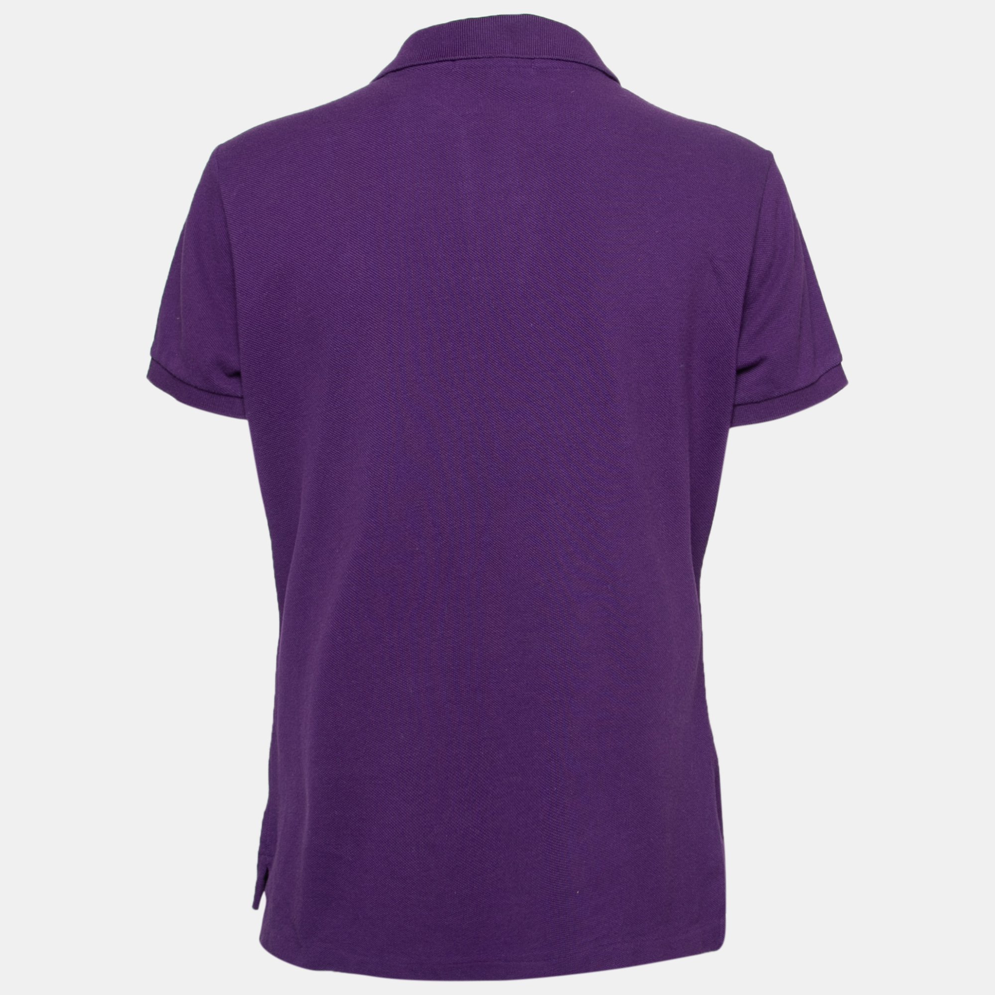 

Ralph Lauren Purple Embroidered Logo Cotton Pique Polo Shirt