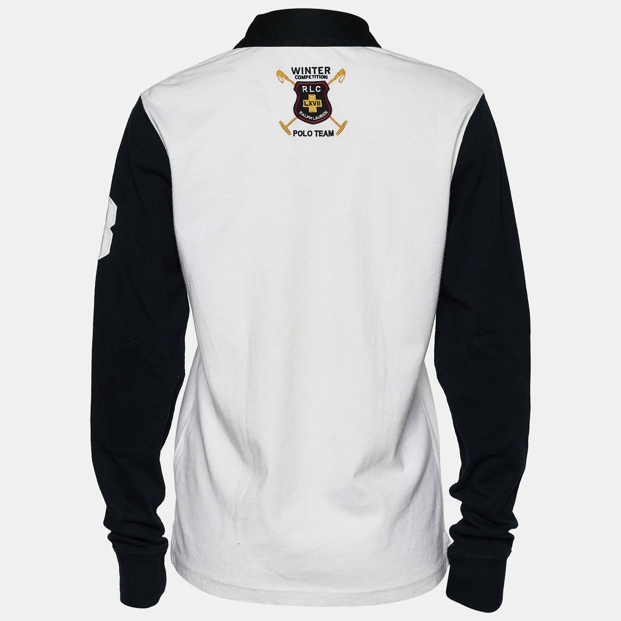 

Ralph Lauren Color Block Logo Embroidered Cotton Long Sleeve Polo T-Shirt, Multicolor